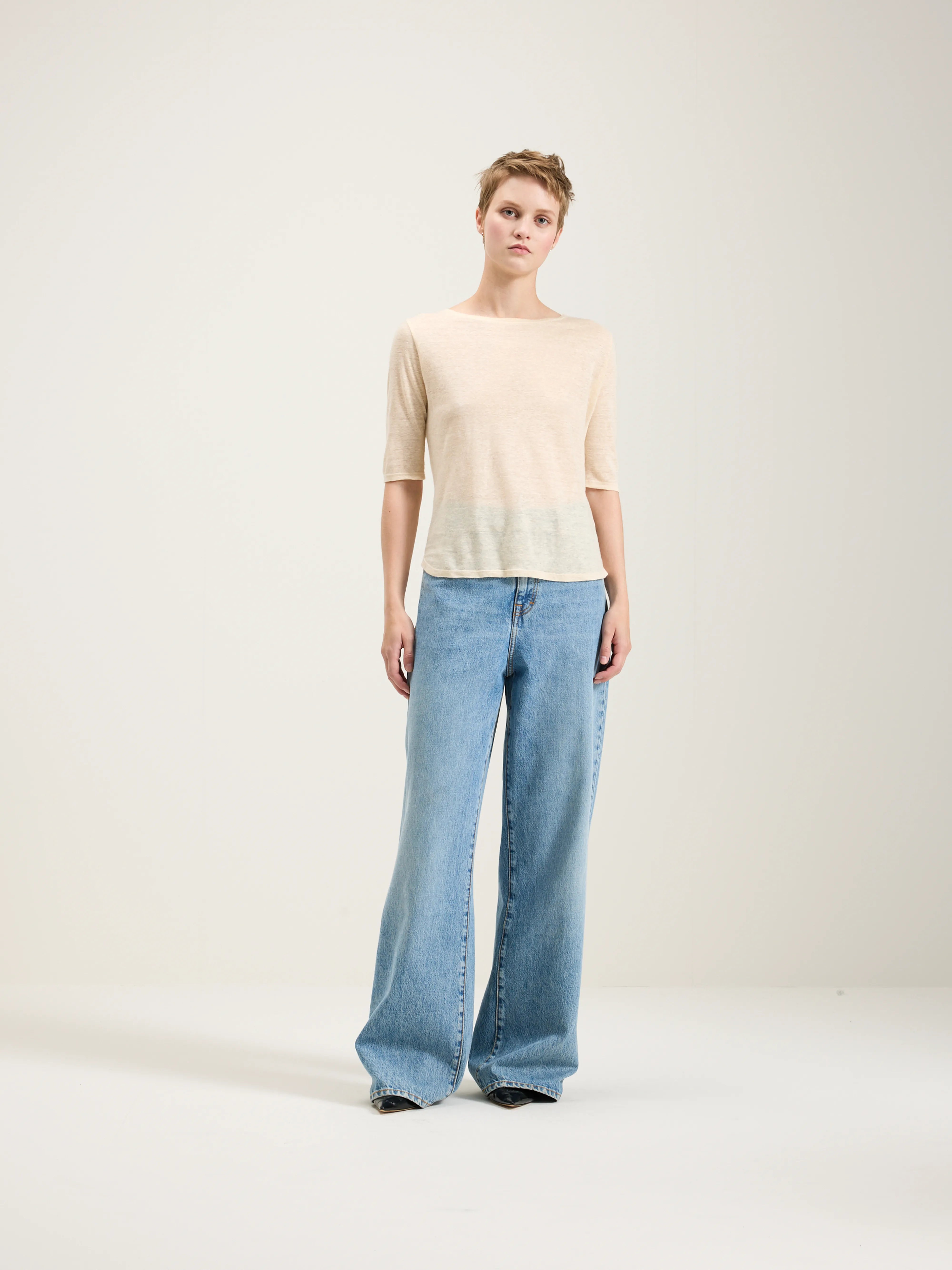 T-shirt Slim Seas - Ecru Pour Femme | Bellerose