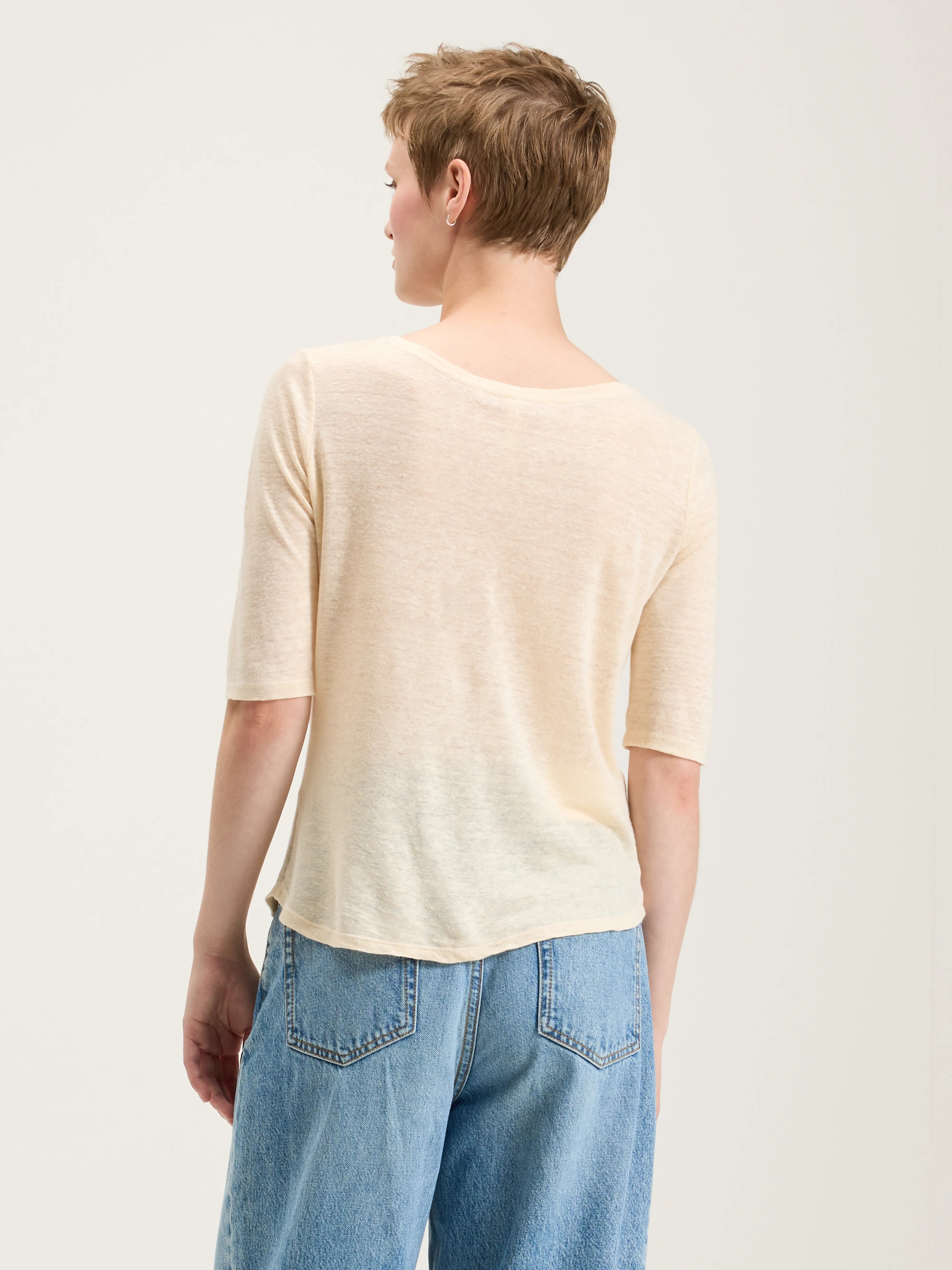 Seas Slim T-shirt - Ecru Voor Dames | Bellerose