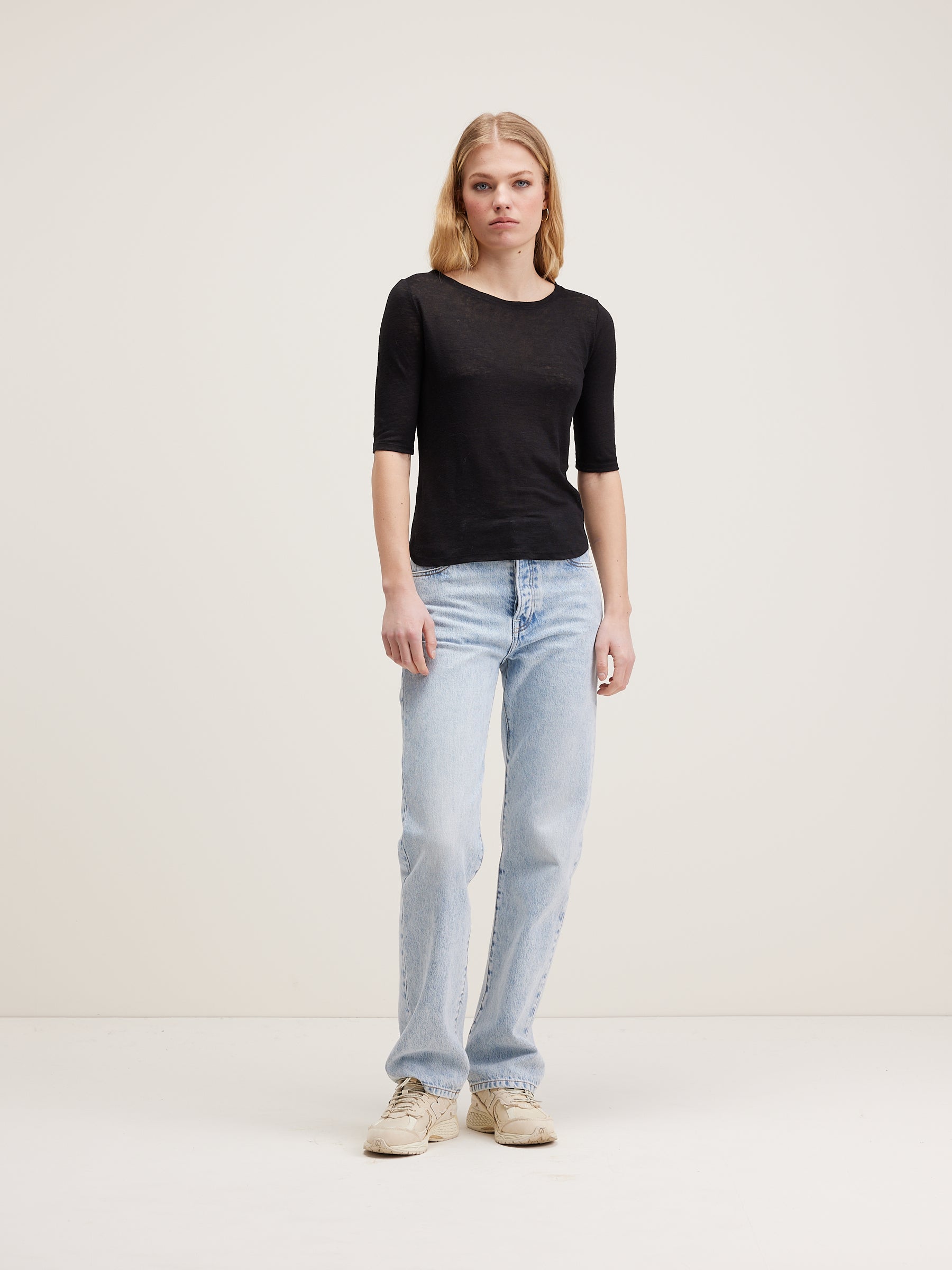 Seas Slim T-shirt - Off black For Women | Bellerose