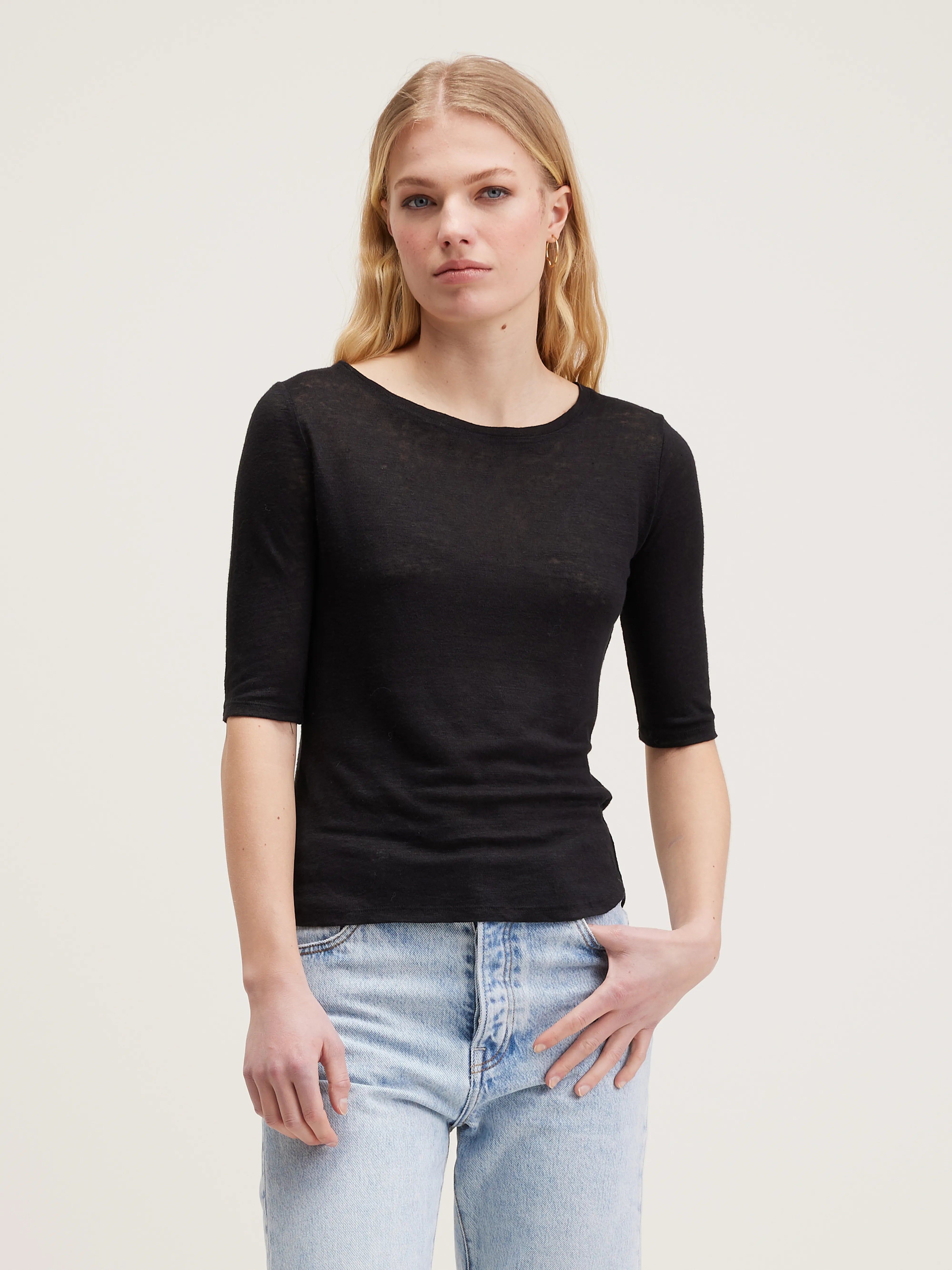 Seas Slim T-shirt - Off black Voor Dames | Bellerose