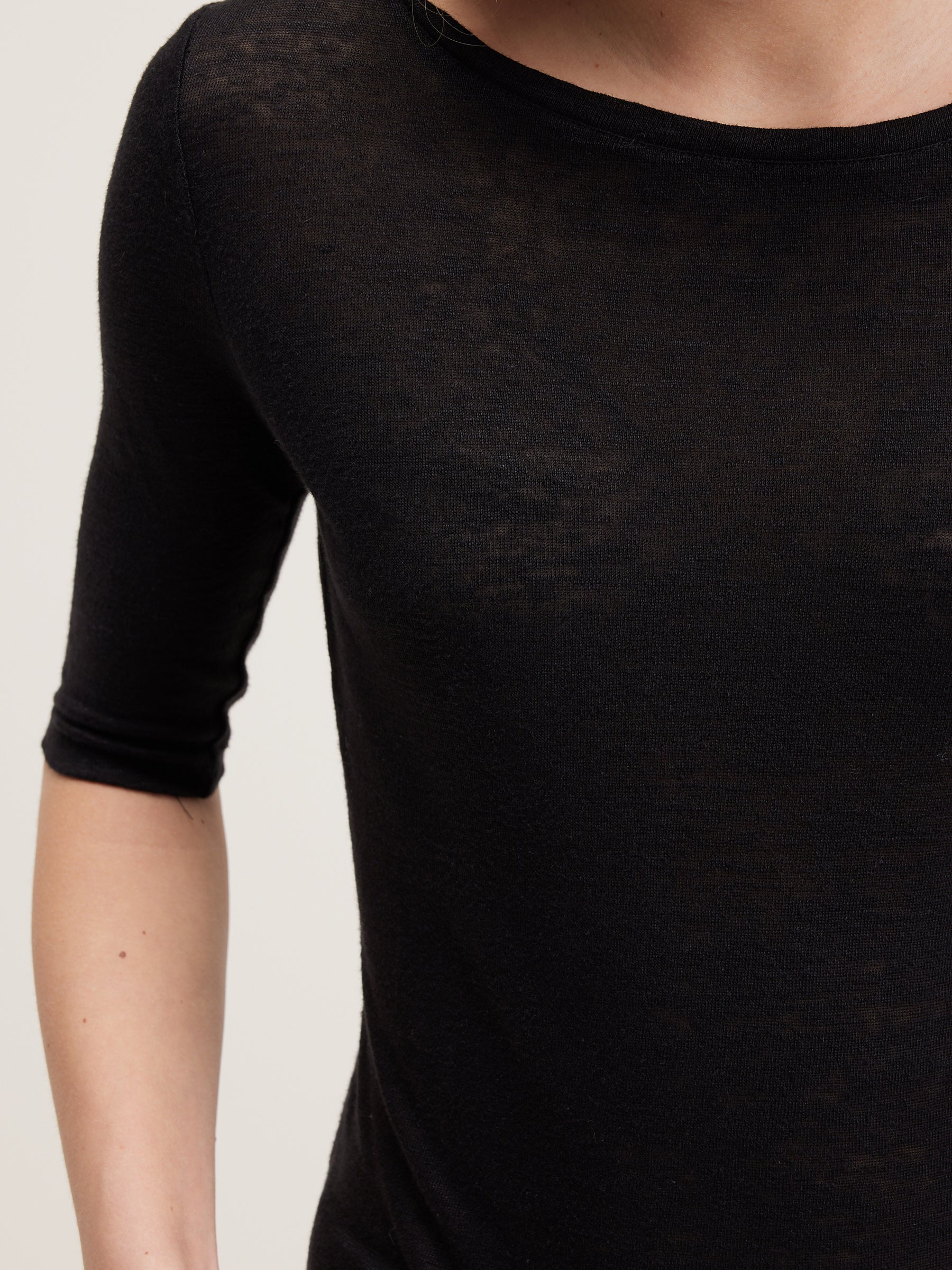 Seas Slim T-shirt - Off black For Women | Bellerose