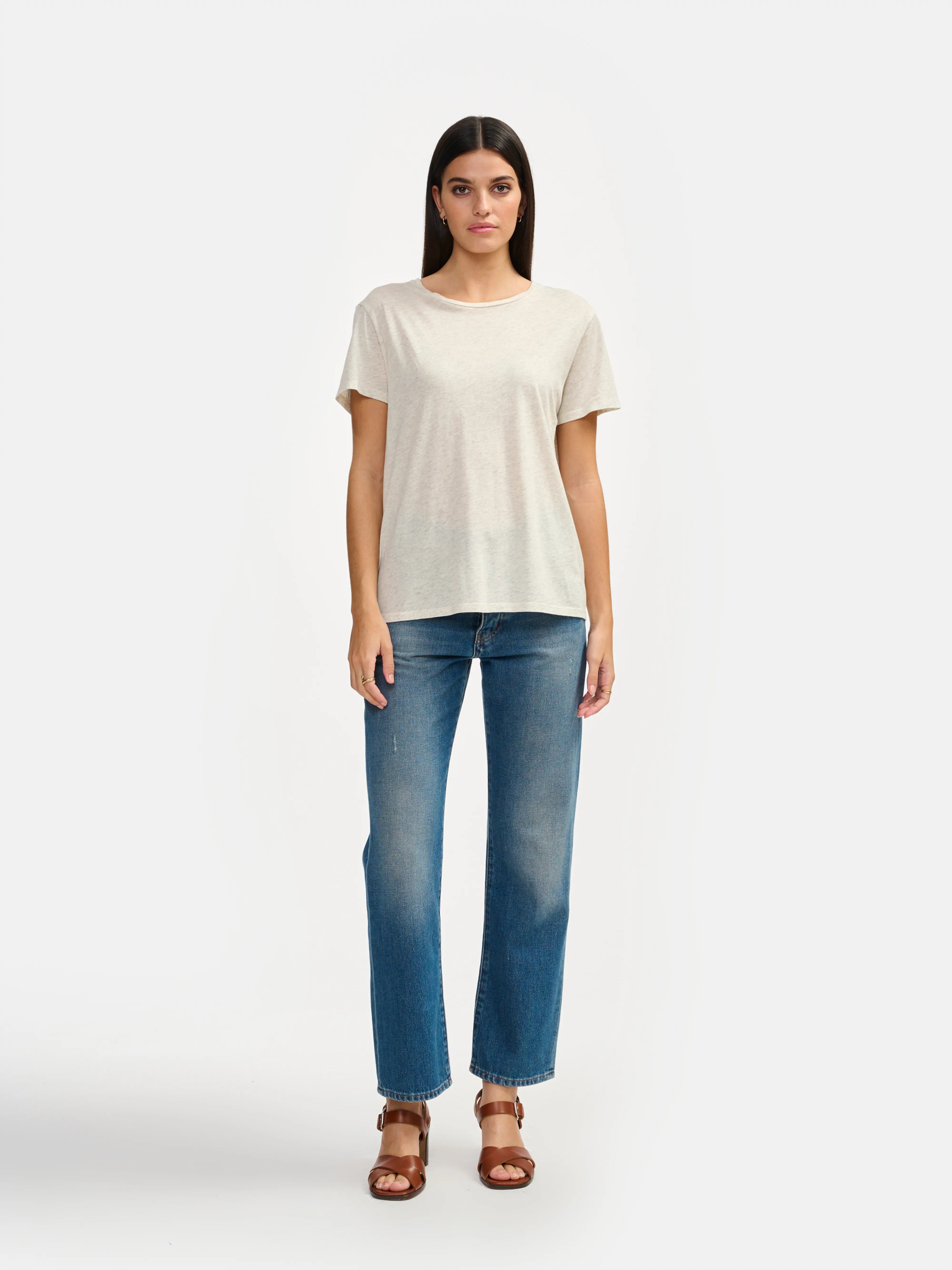 T-shirt À Manches Courtes Covi - Oyster Pour Femme | Bellerose