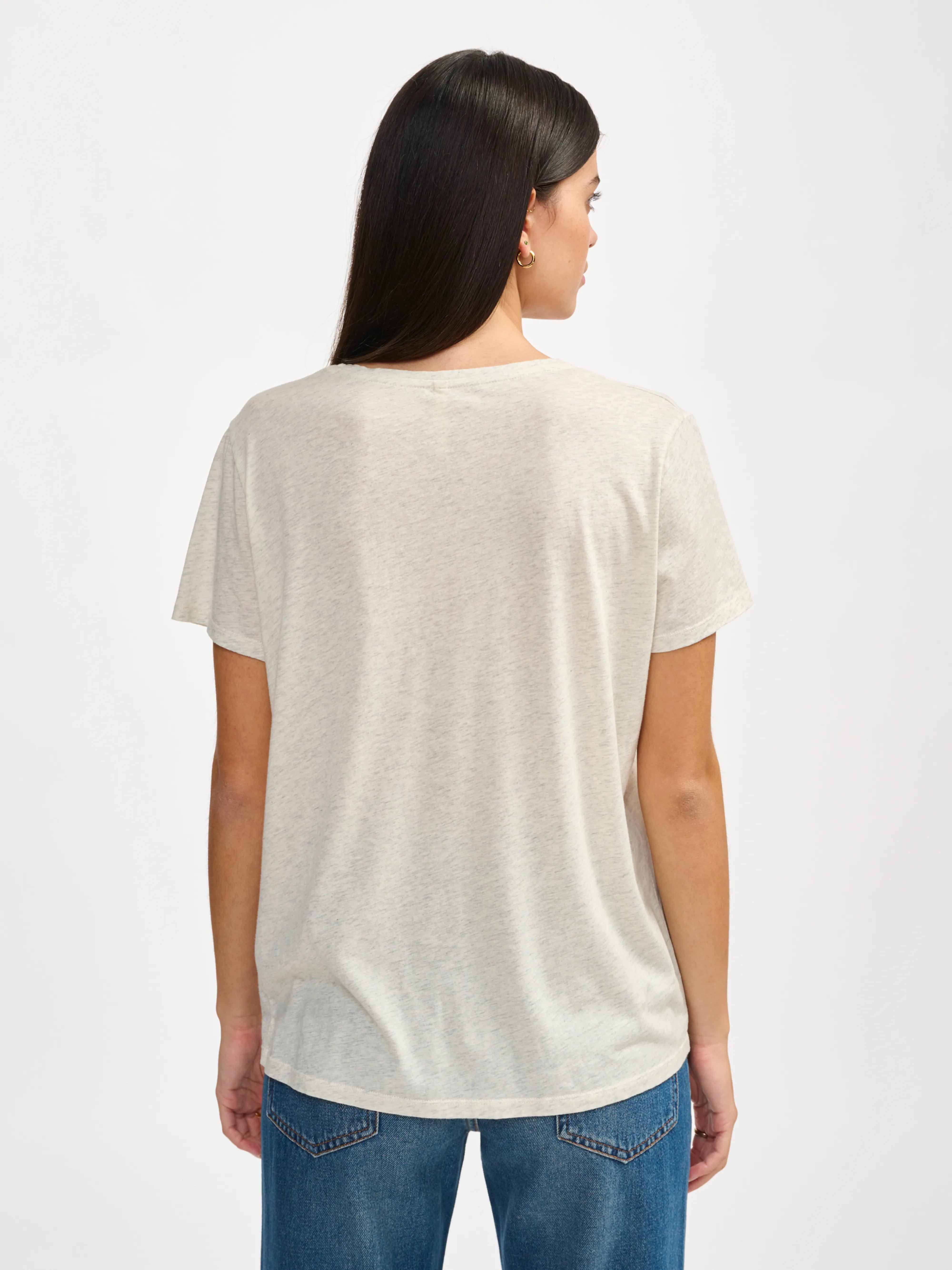 T-shirt À Manches Courtes Covi - Oyster Pour Femme | Bellerose
