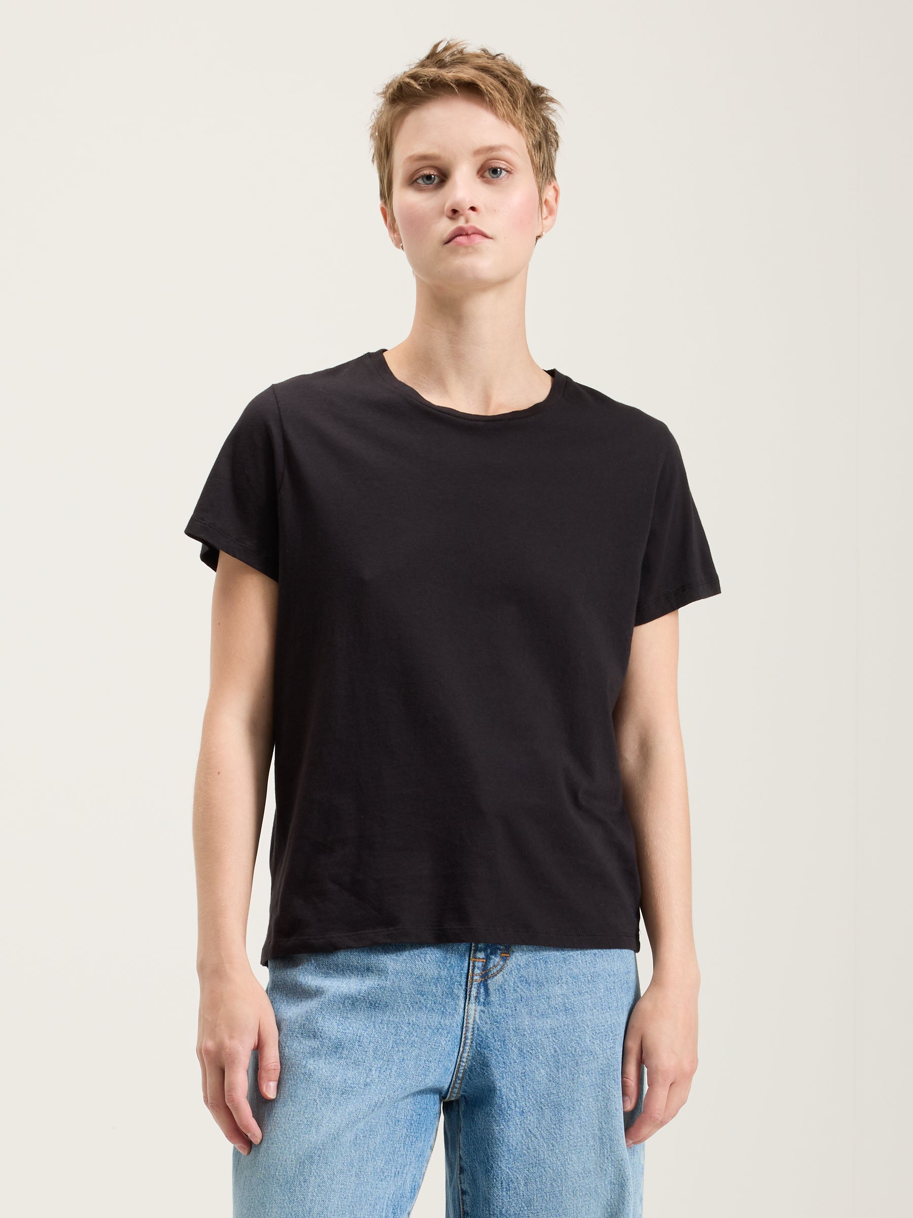 Covi Korte Mouwen T-shirt - Off black Voor Dames | Bellerose