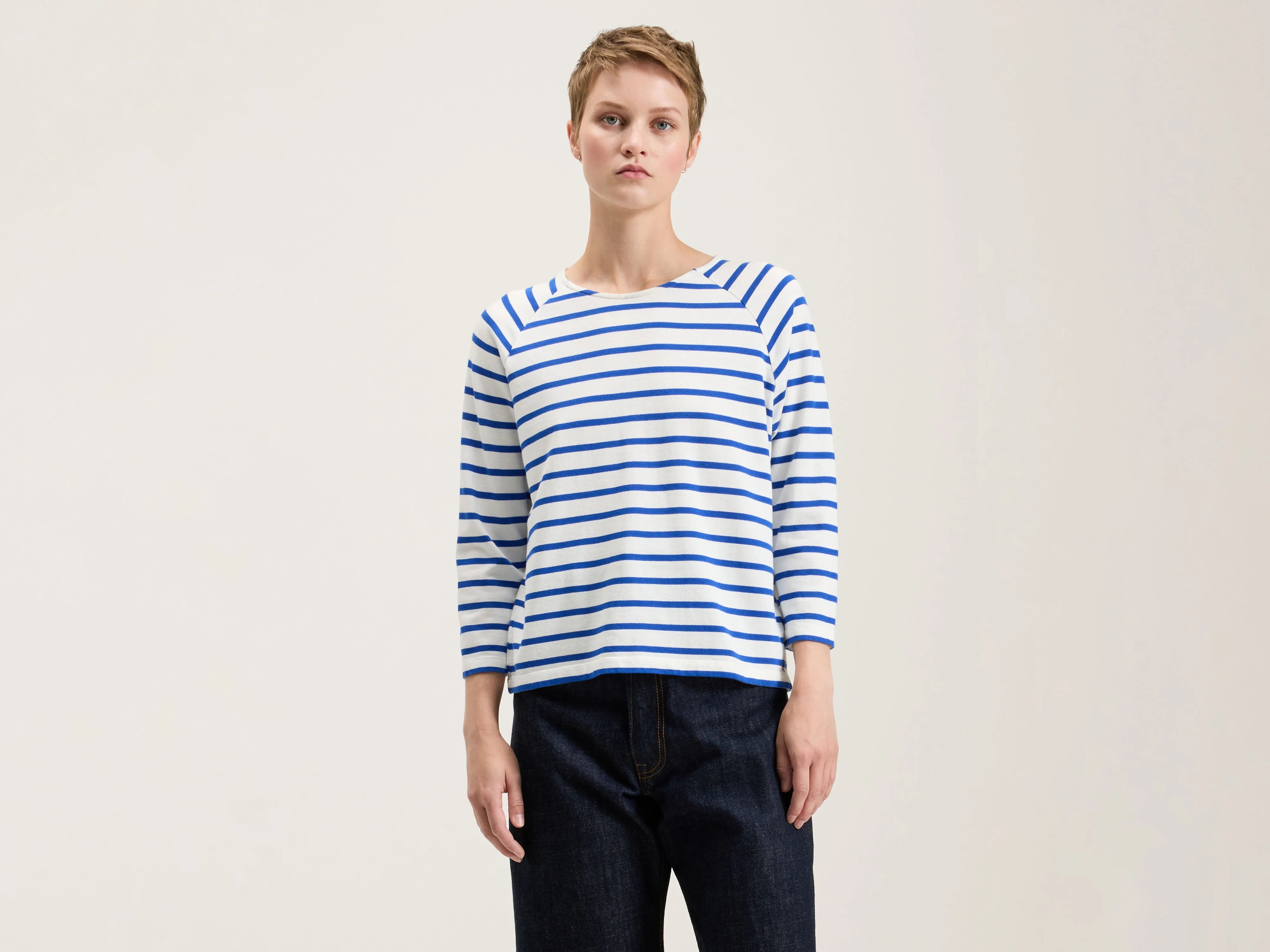 T-shirt col rond Maow (242 / W / STRIPE C)