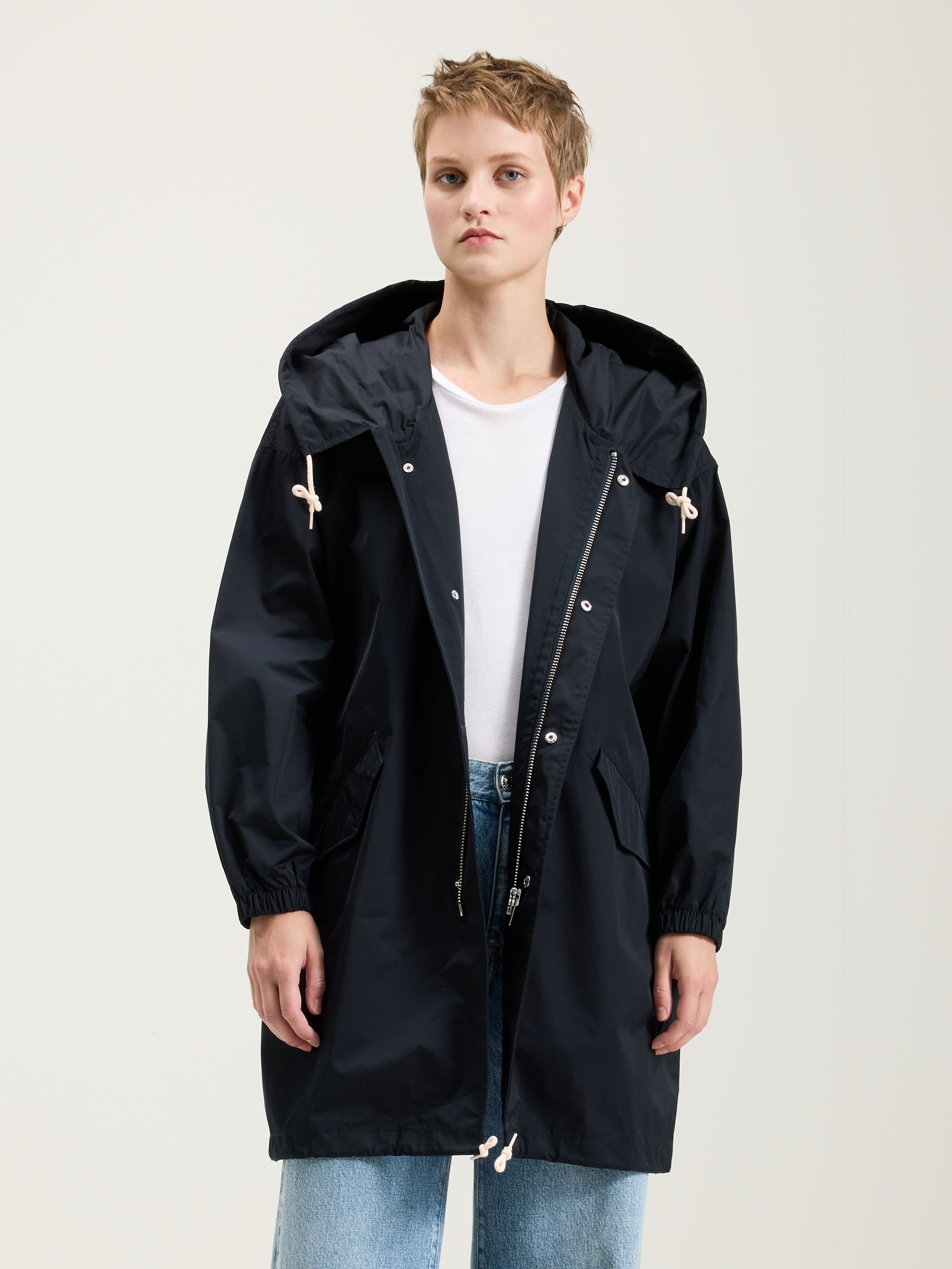 Laos hooded parka (242 / W / NAVY)