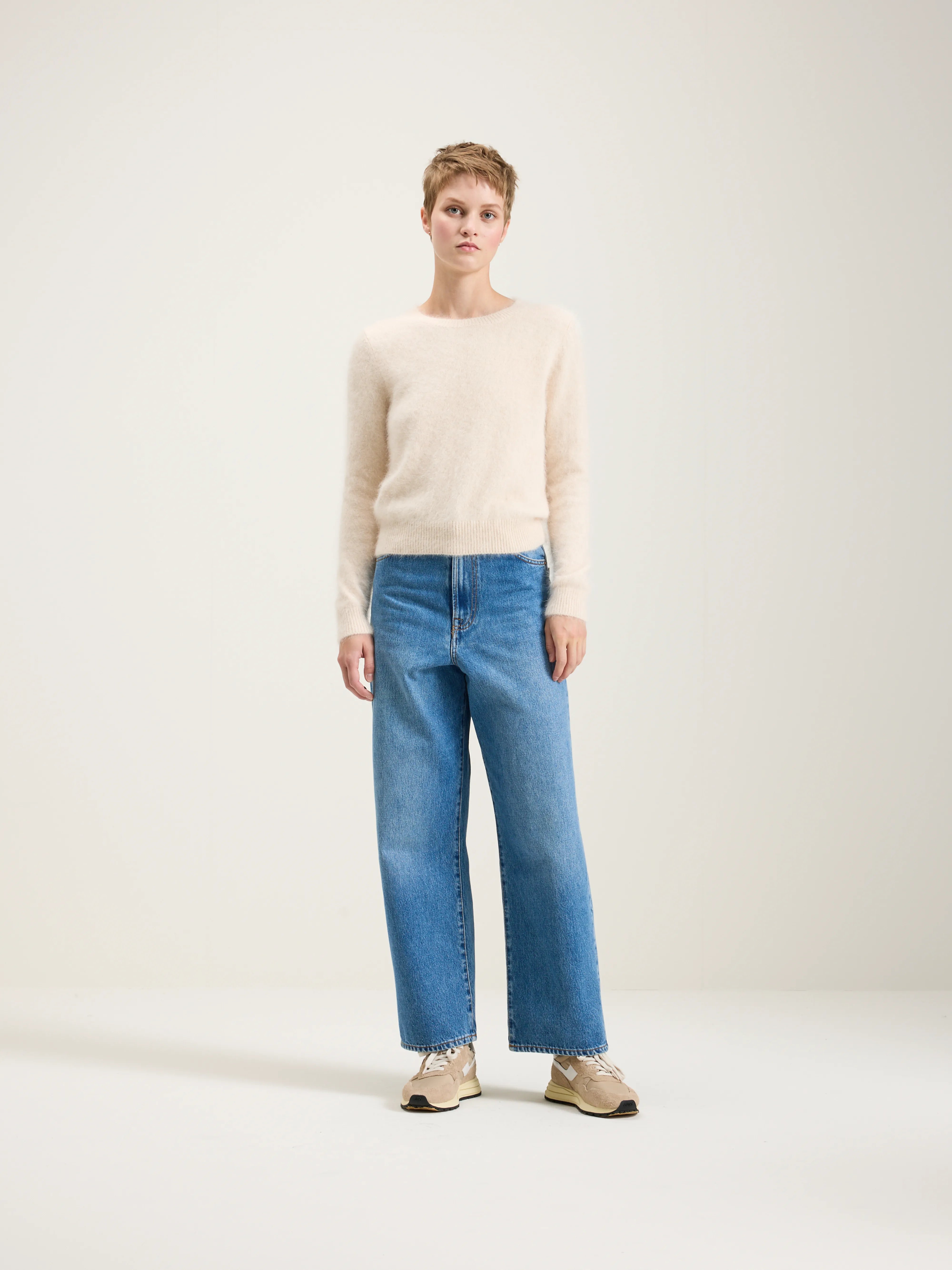 Datti Angora-blend Sweater - Parchemin For Women | Bellerose