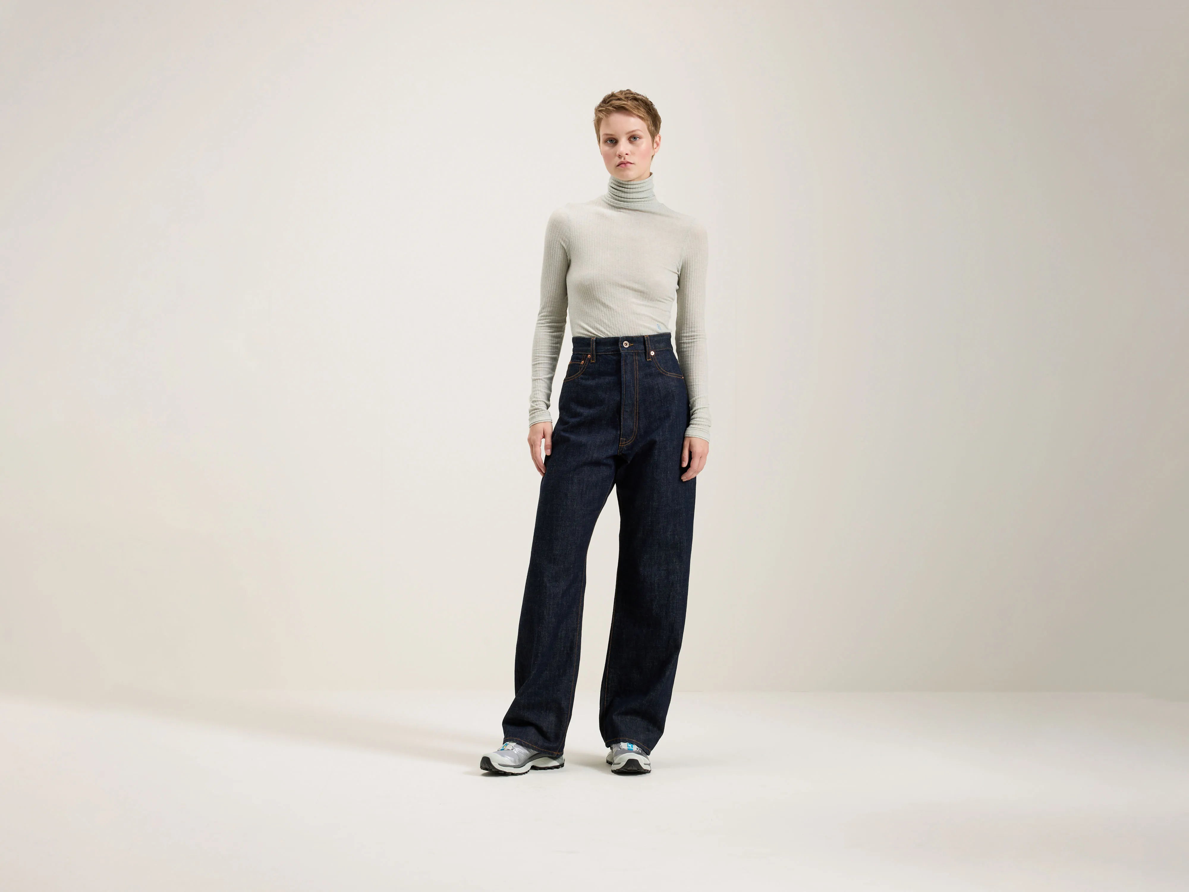 Denim N. 61 wijde jeans (242 / W / RINSE)