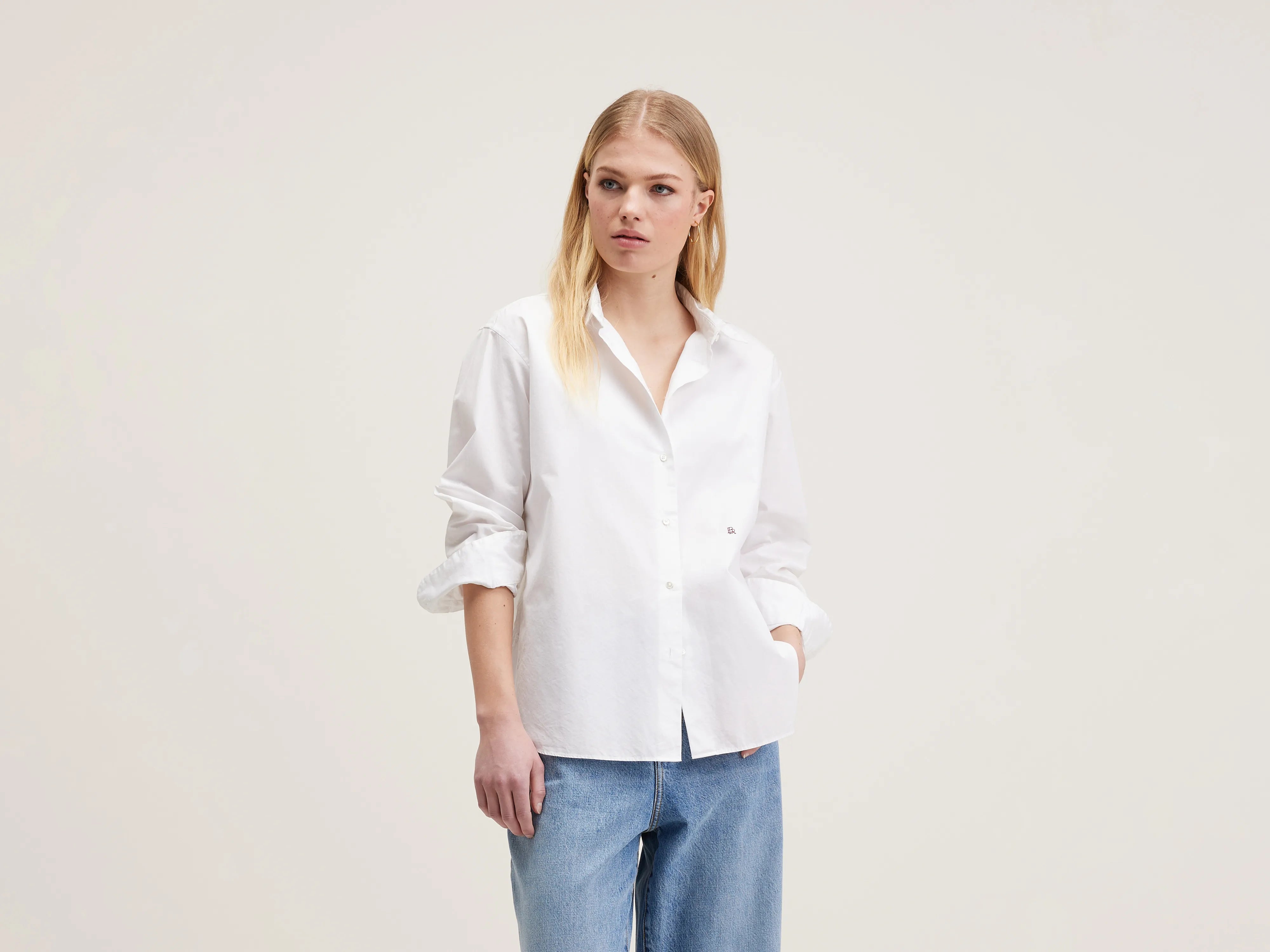 Chemise En Popeline Gastoo - White Pour Femme | Bellerose