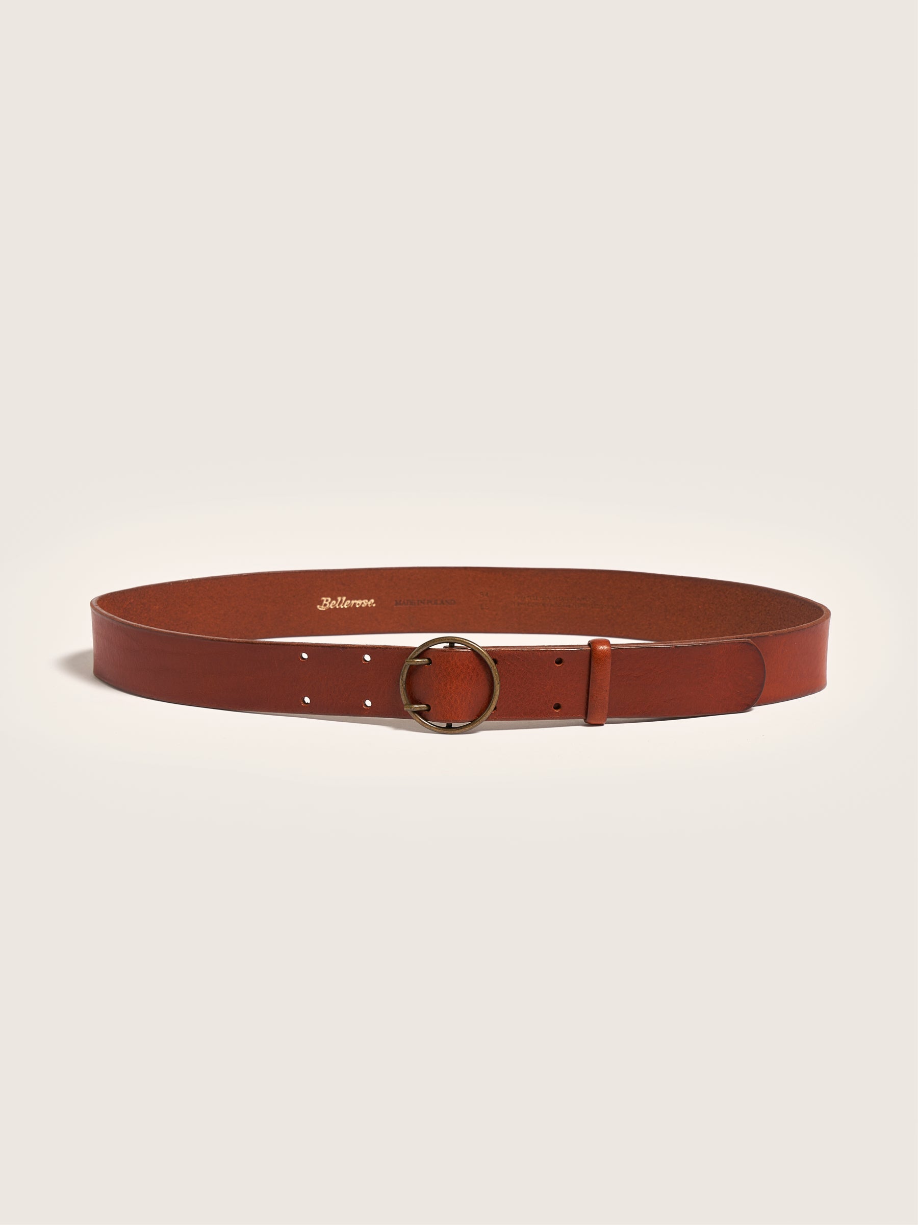 Selya Leather Belt - Cognac For Women | Bellerose