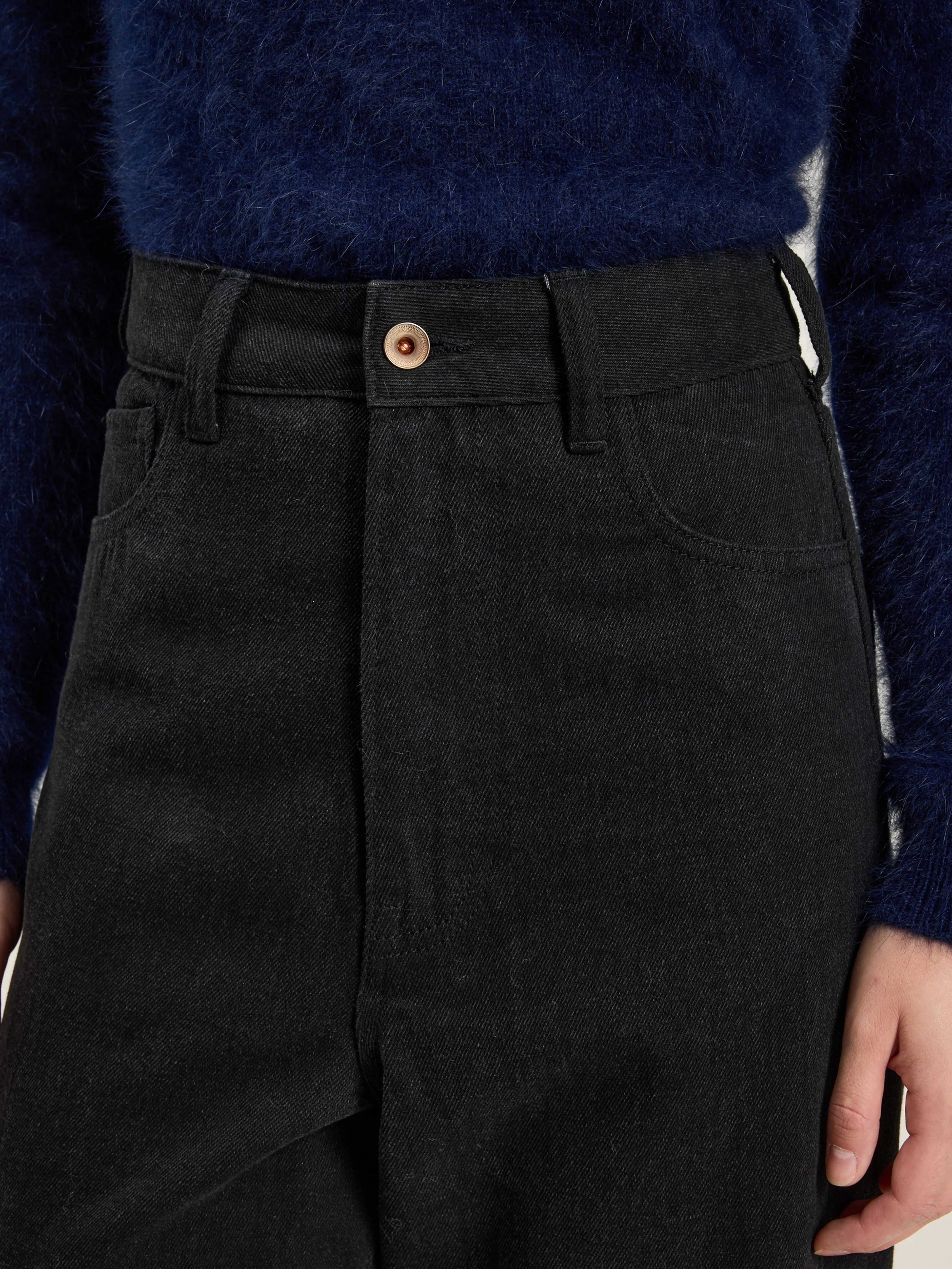 Denim N. 61 Wide Jeans - Off black For Women | Bellerose