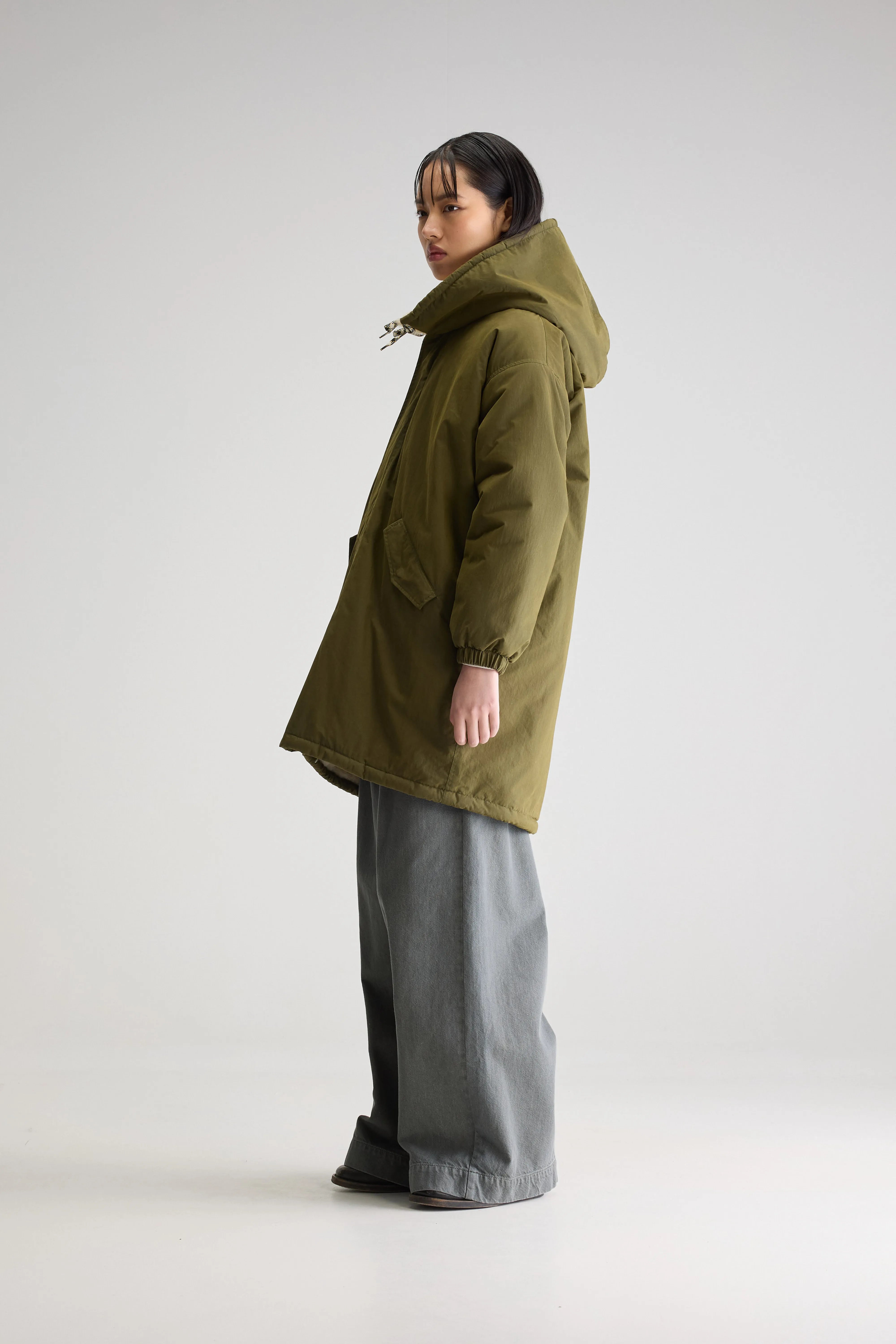 Laos Hooded Parka - Olive For Women | Bellerose