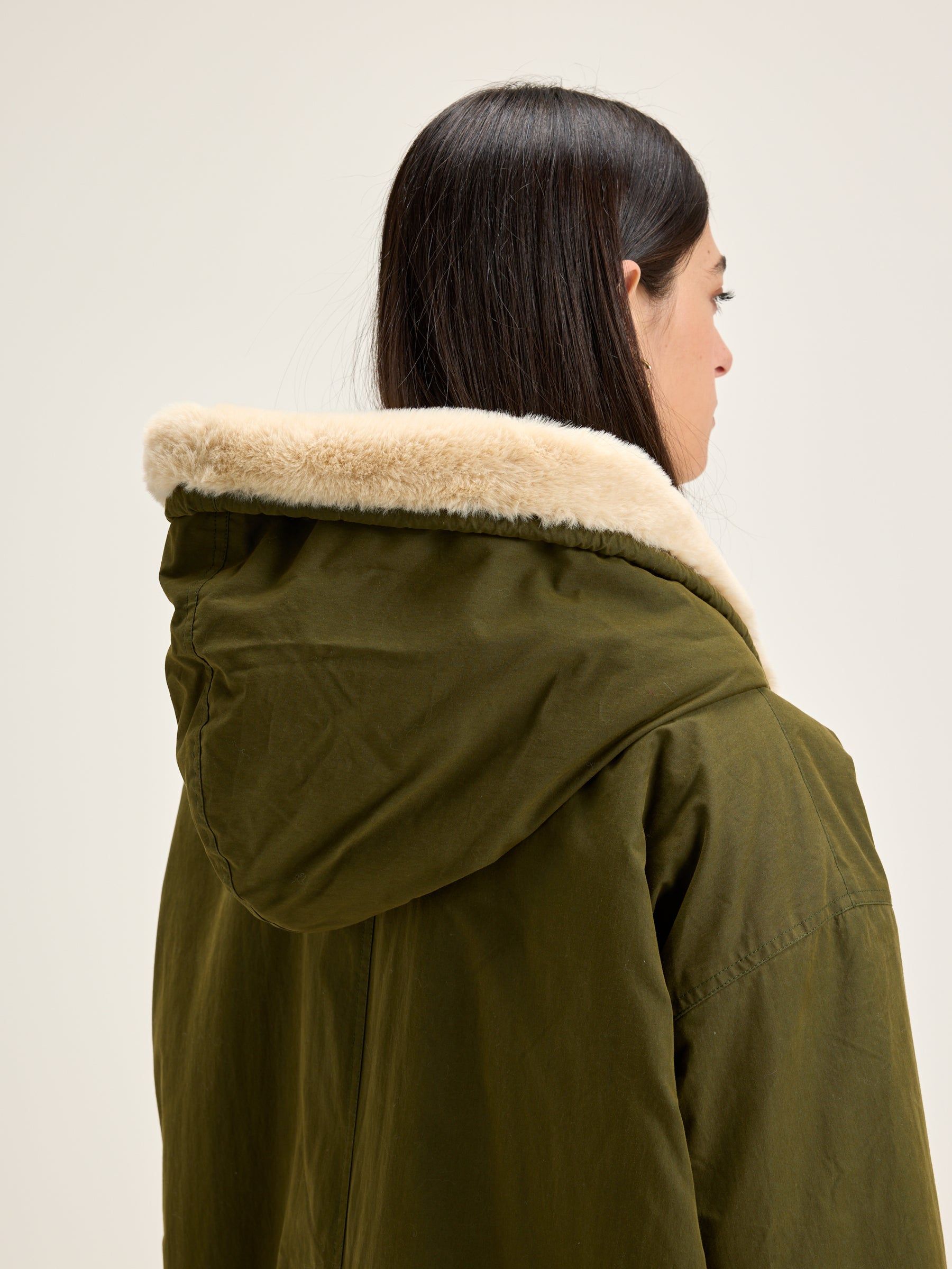 Laos Hooded Parka - Olive For Women | Bellerose