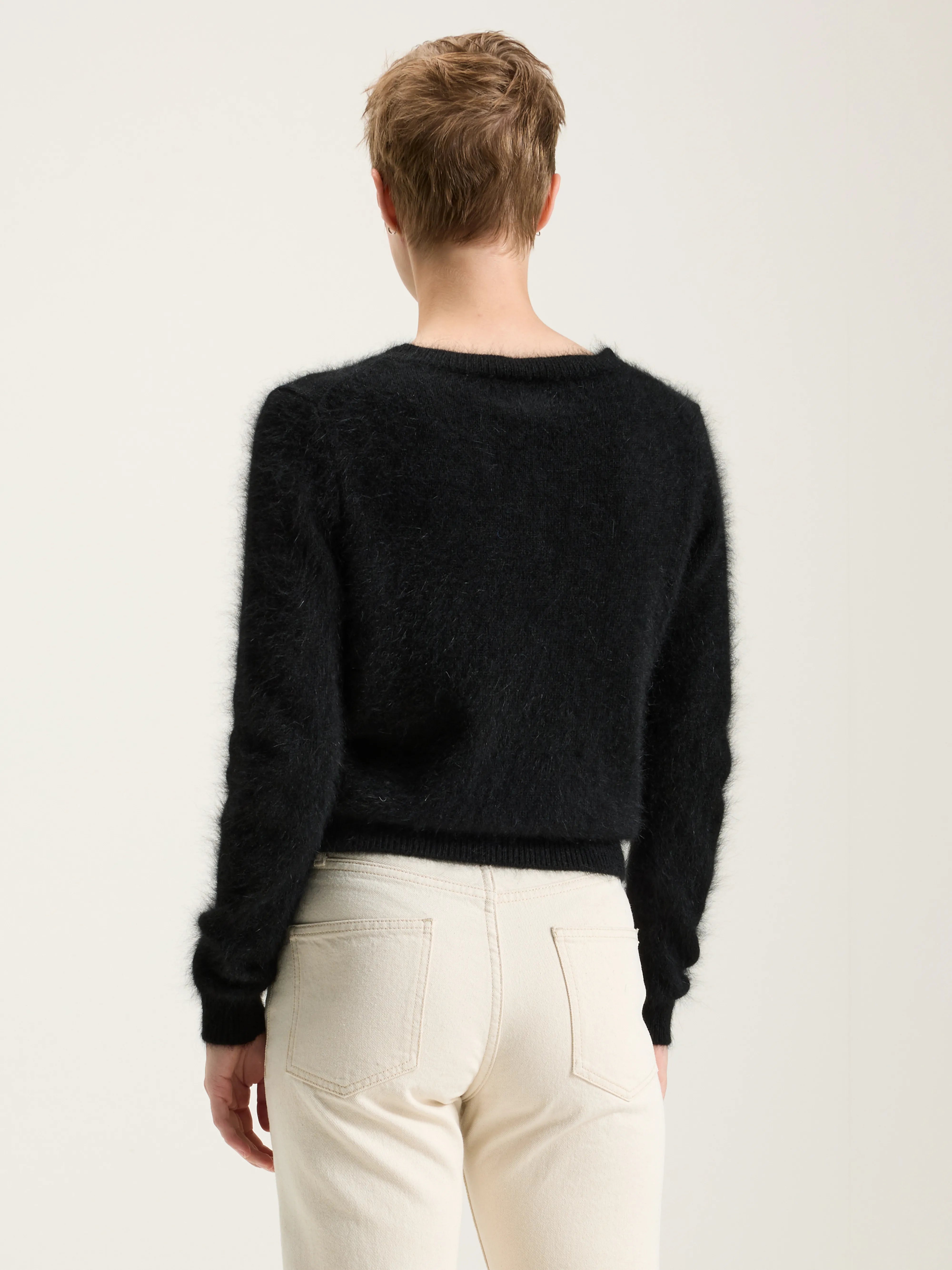 Datti angora-blend sweater (242 / W / OFF BLACK)