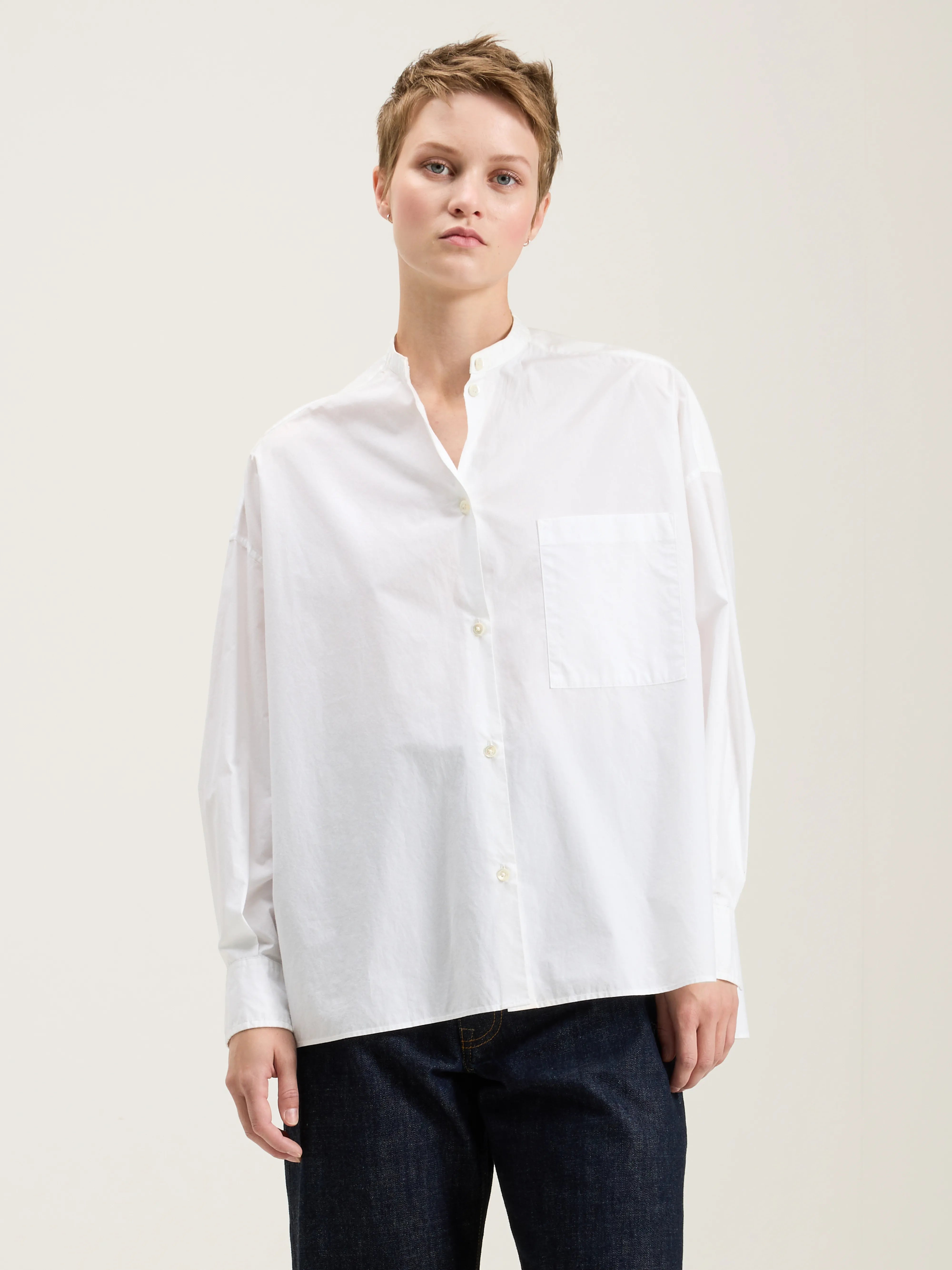 Gorky Poplin Shirt - White For Women | Bellerose