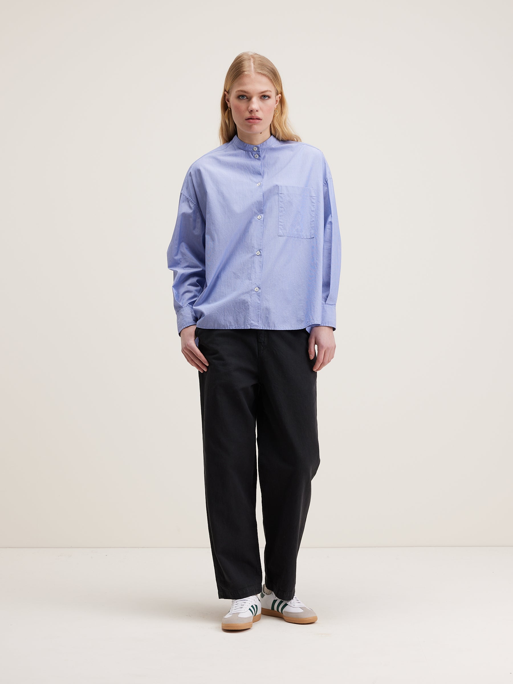 Gorky Poplin Shirt - Myosotis For Women | Bellerose