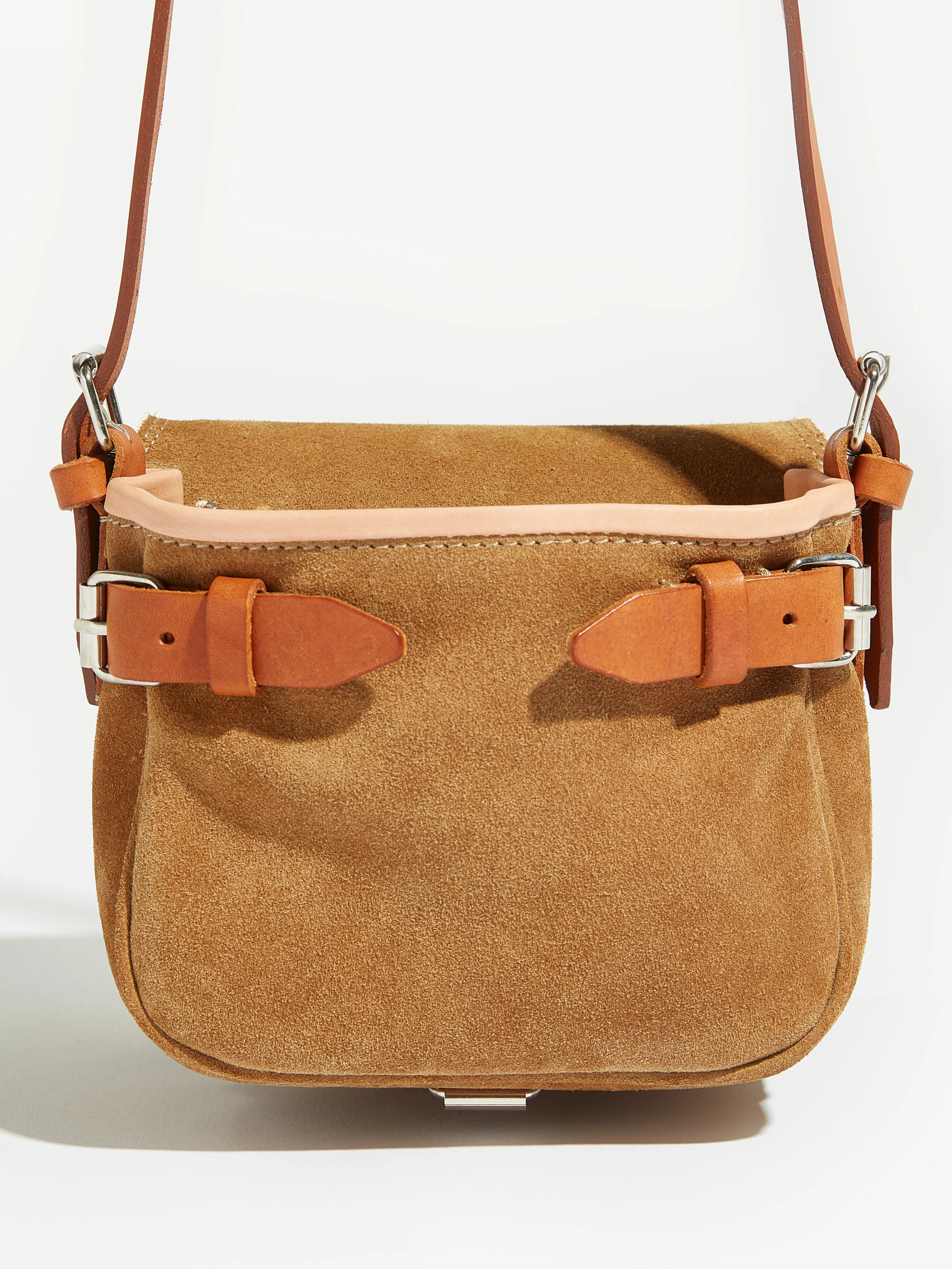 Brown suede leather bag for women Bellerose