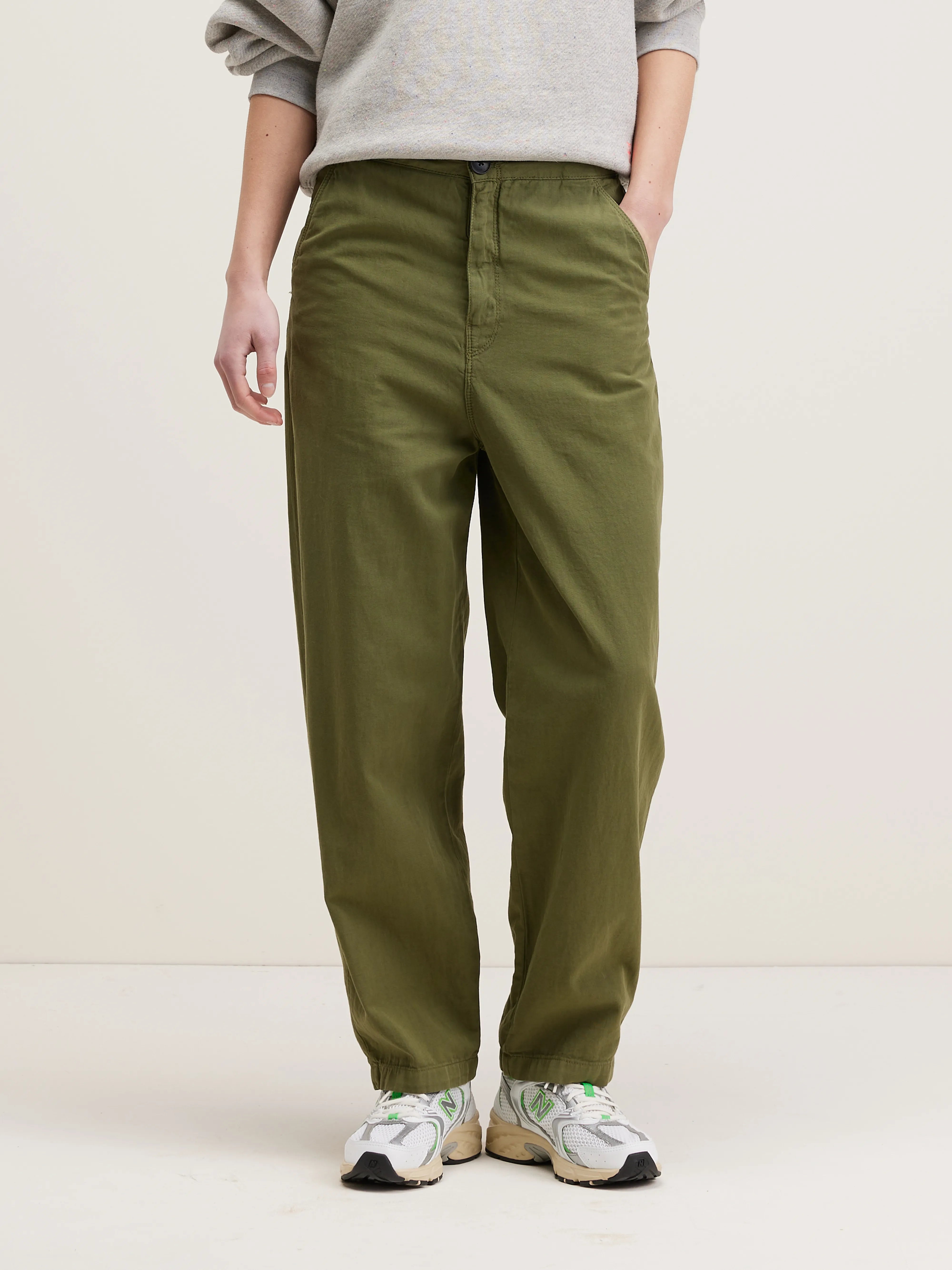 Pasop Relaxed Trousers - Army For Women | Bellerose