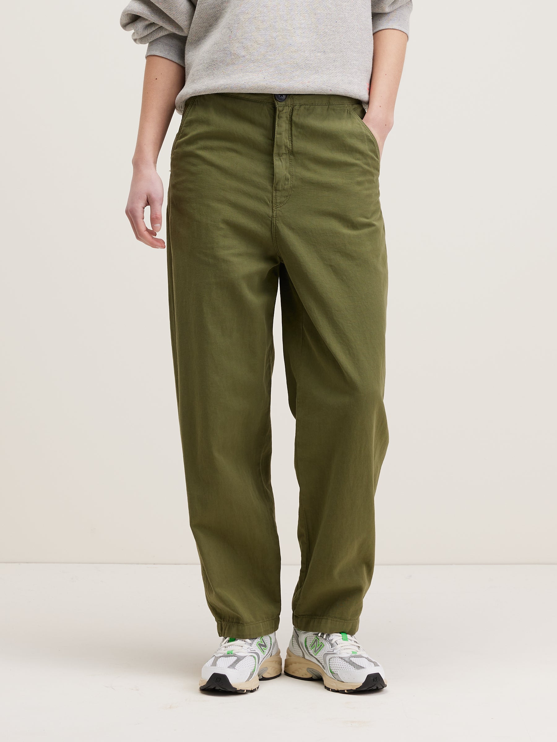 Pasop Relaxed Trousers - Army For Women | Bellerose