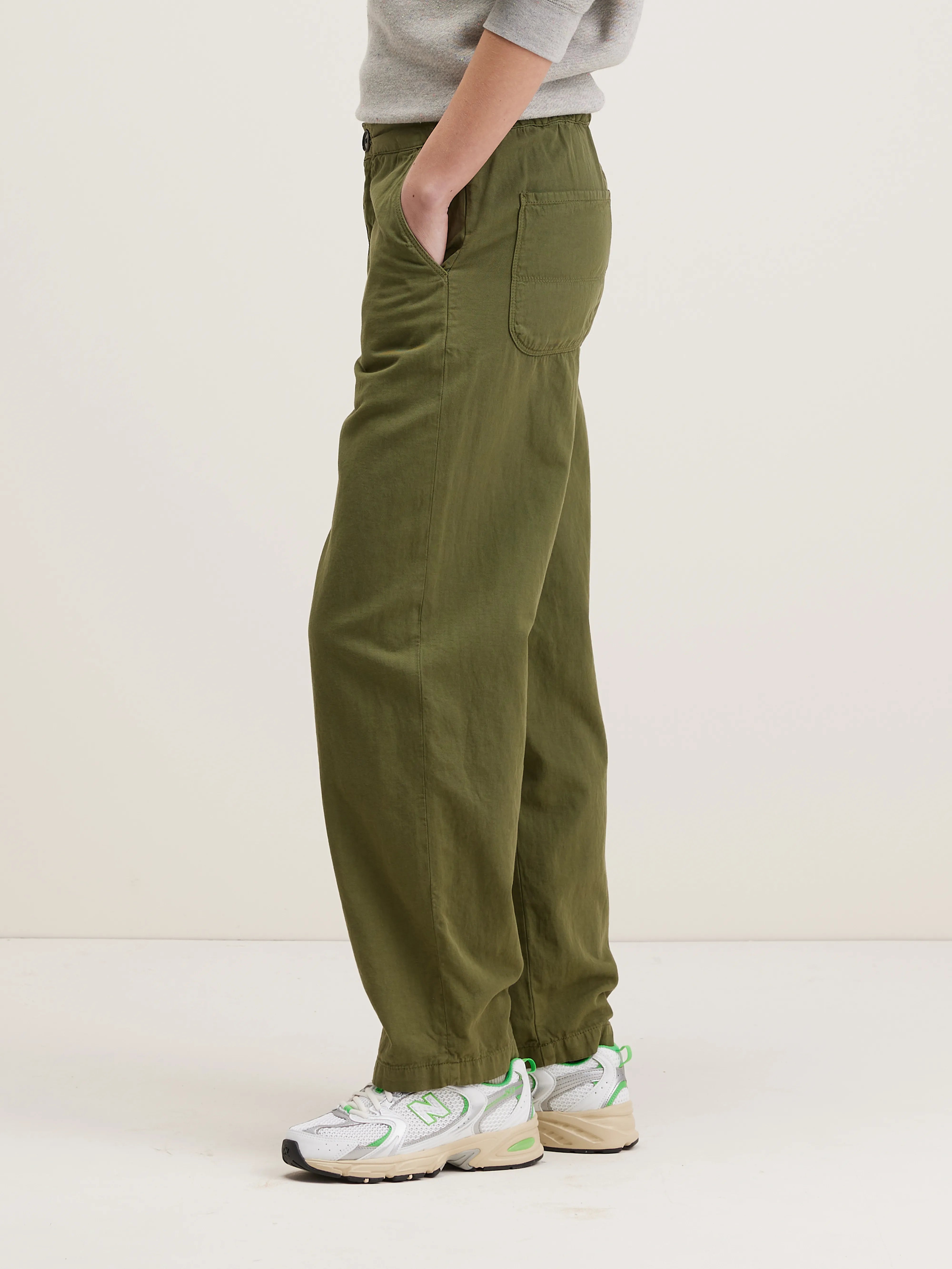 Pasop Relaxed Trousers - Army For Women | Bellerose