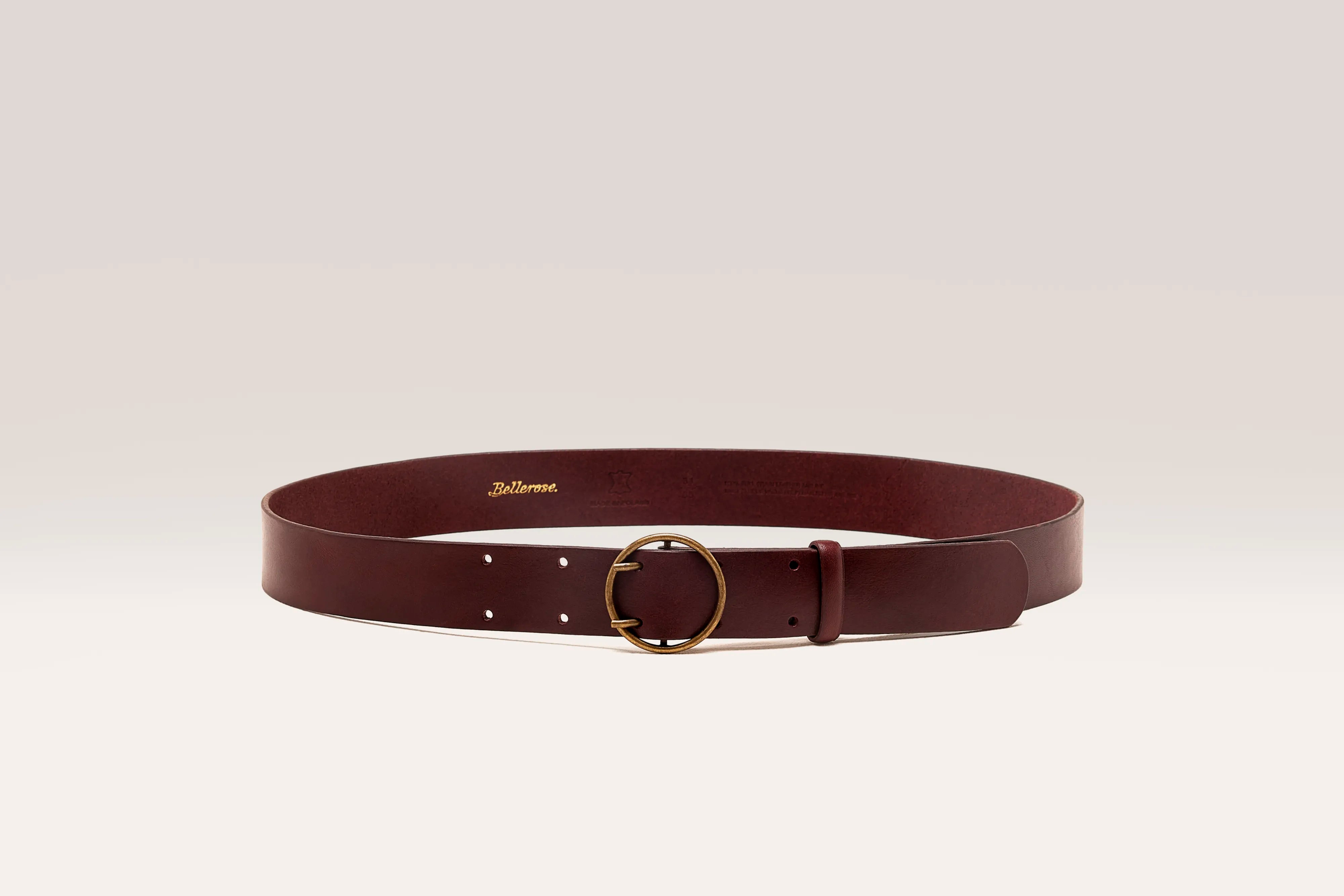 Selya Leather Belt - Bordeaux For Women | Bellerose