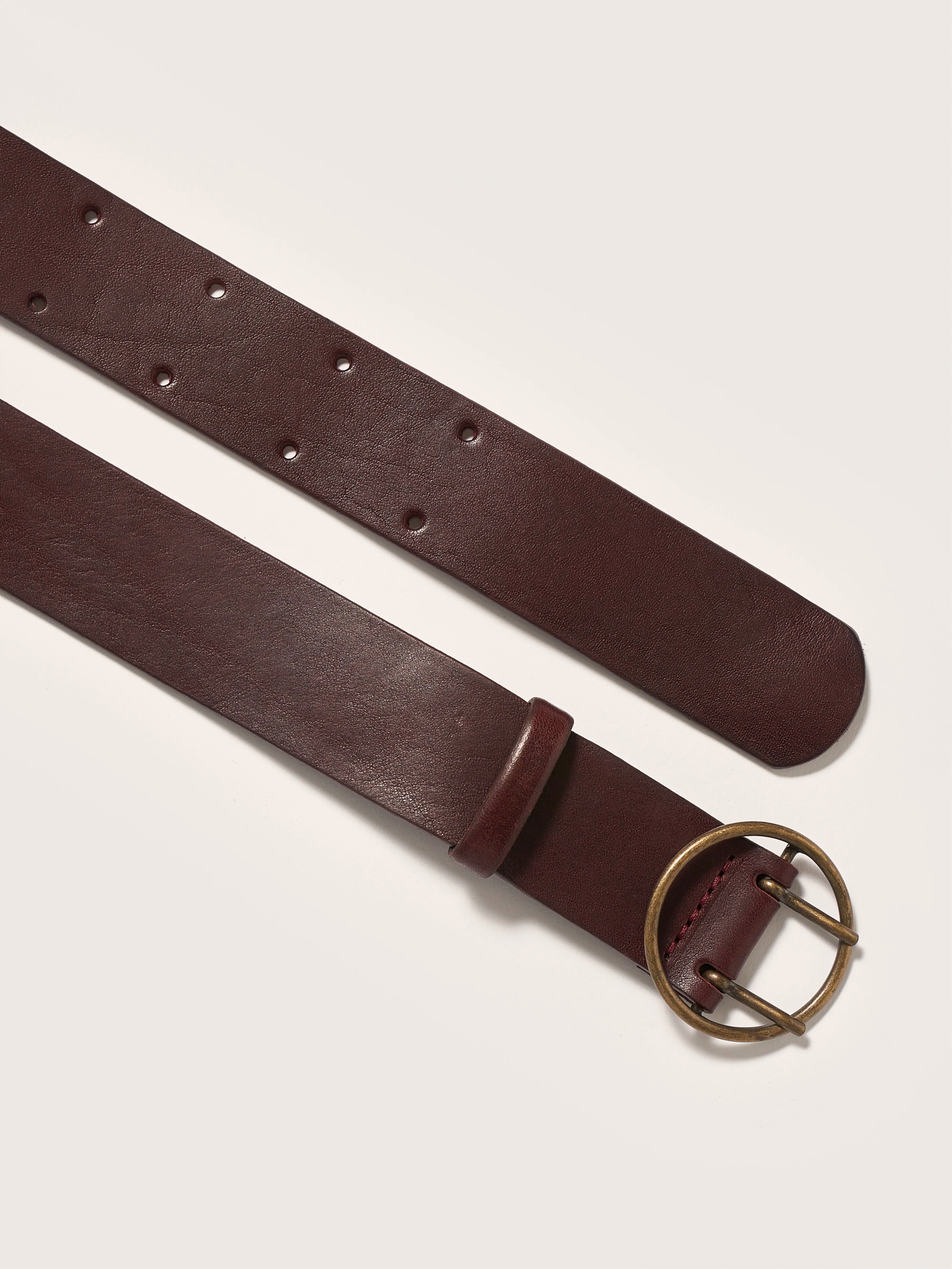 Ceinture En Cuir Selya - Bordeaux Pour Femme | Bellerose