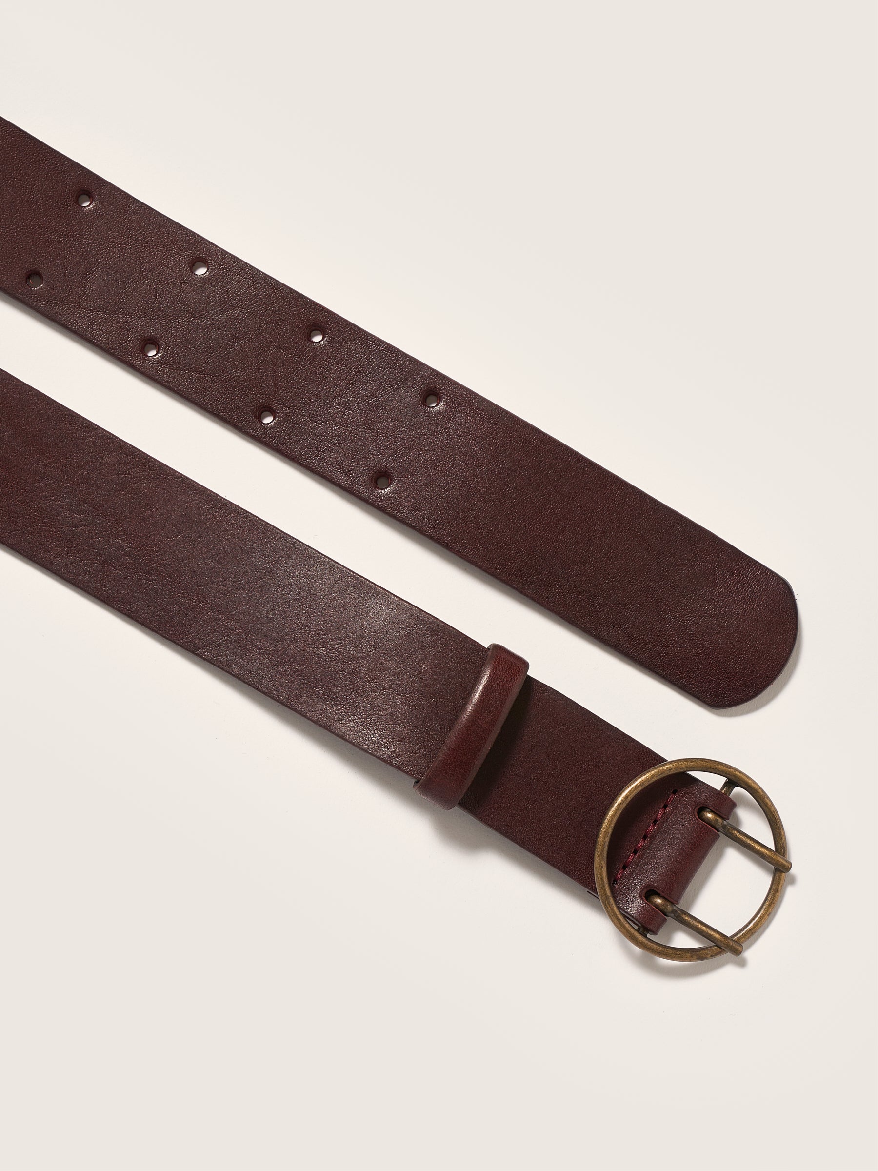 Selya Leather Belt - Bordeaux For Women | Bellerose