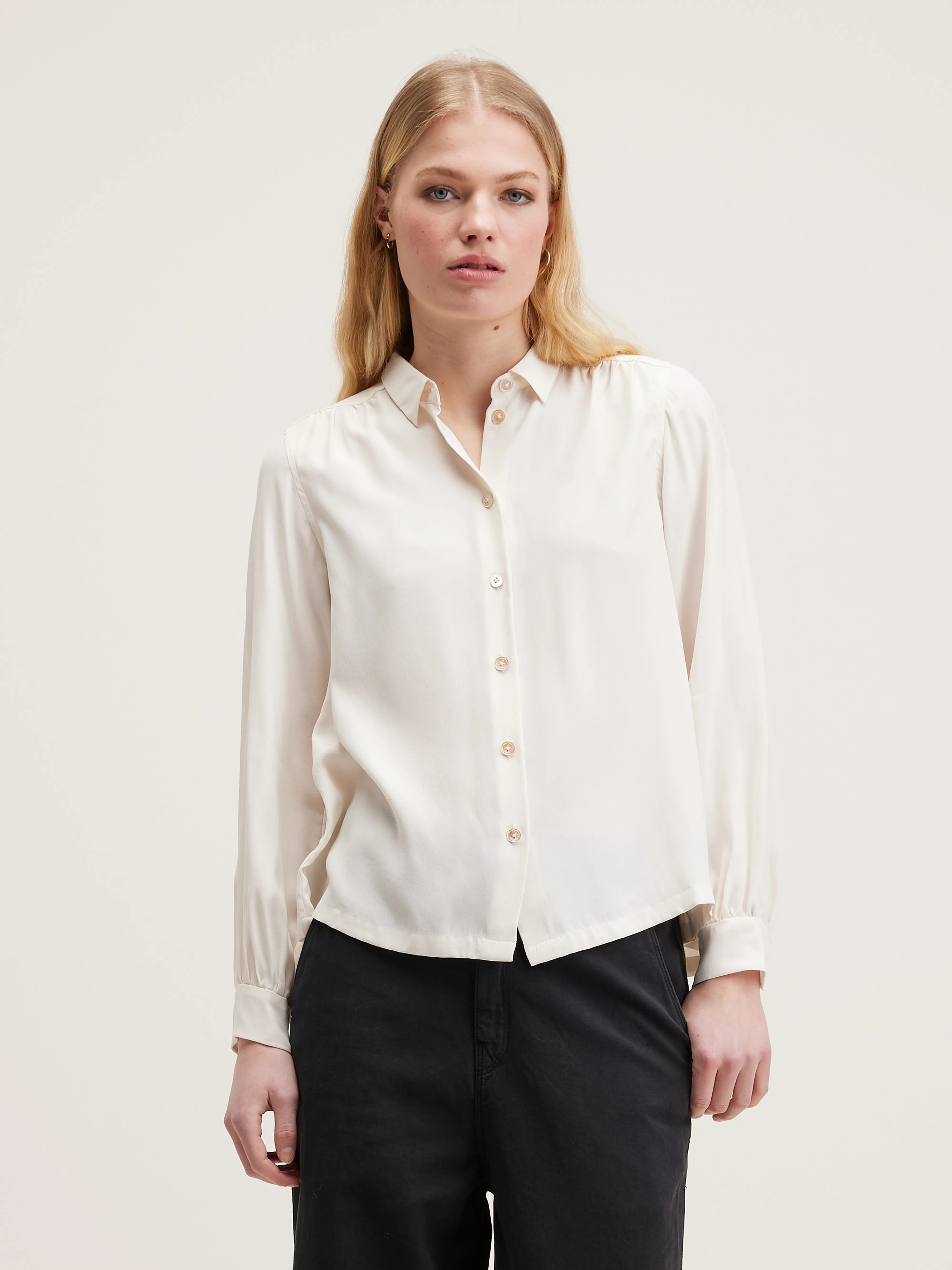 Taxi Classic Silk Blouse - Natural For Women | Bellerose