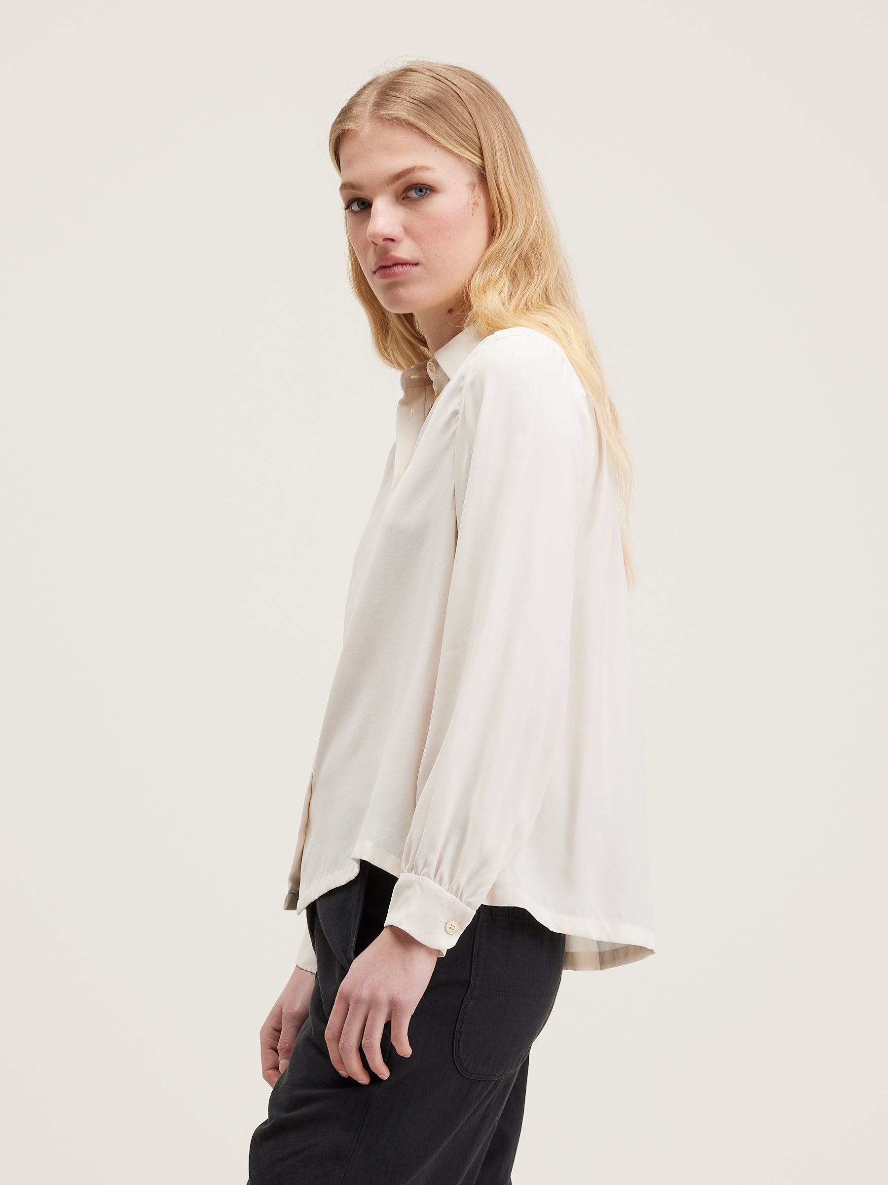 Taxi Classic Silk Blouse - Natural For Women | Bellerose