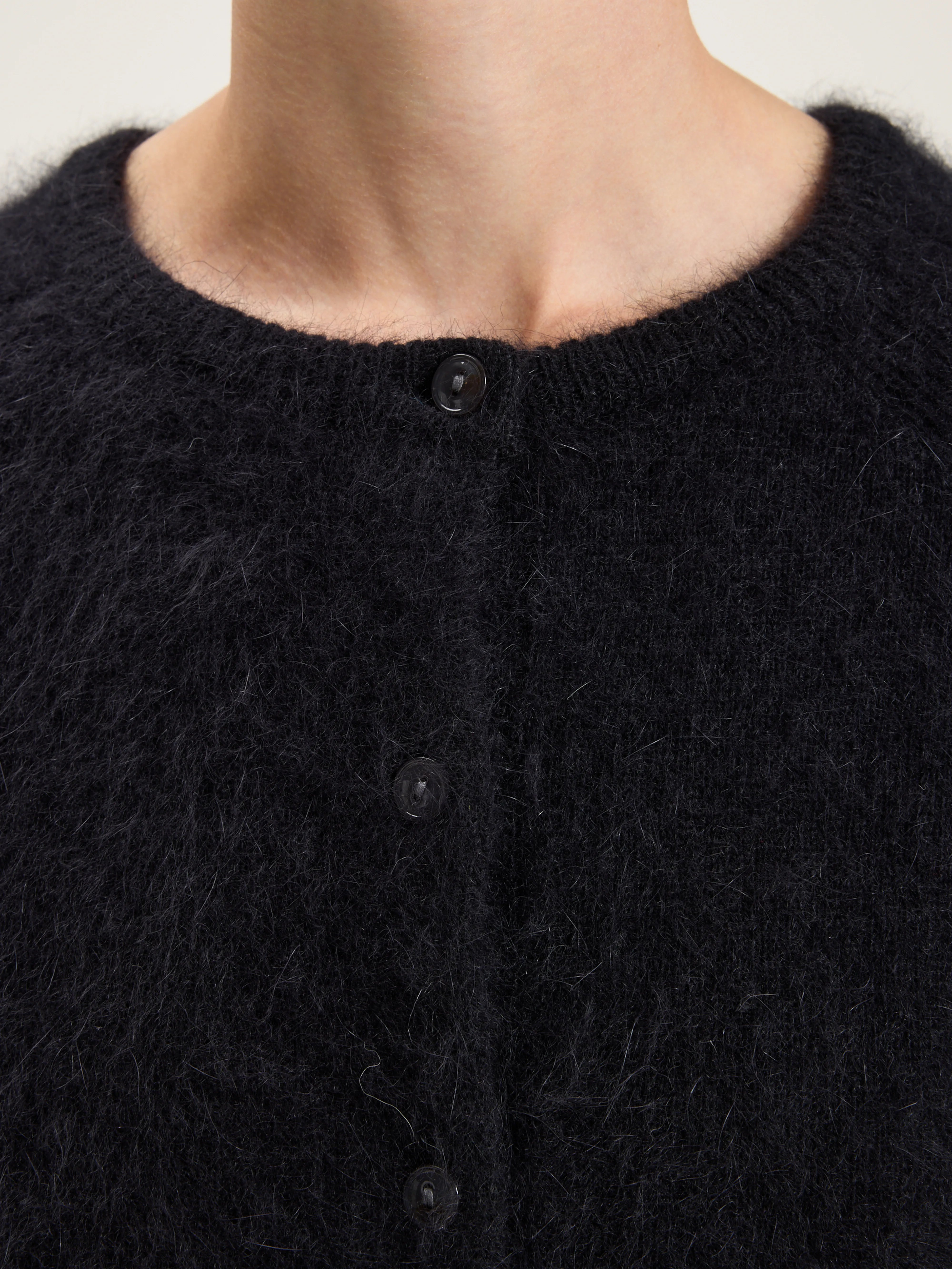 Datair angora-blend cardigan (242 / W / OFF BLACK)