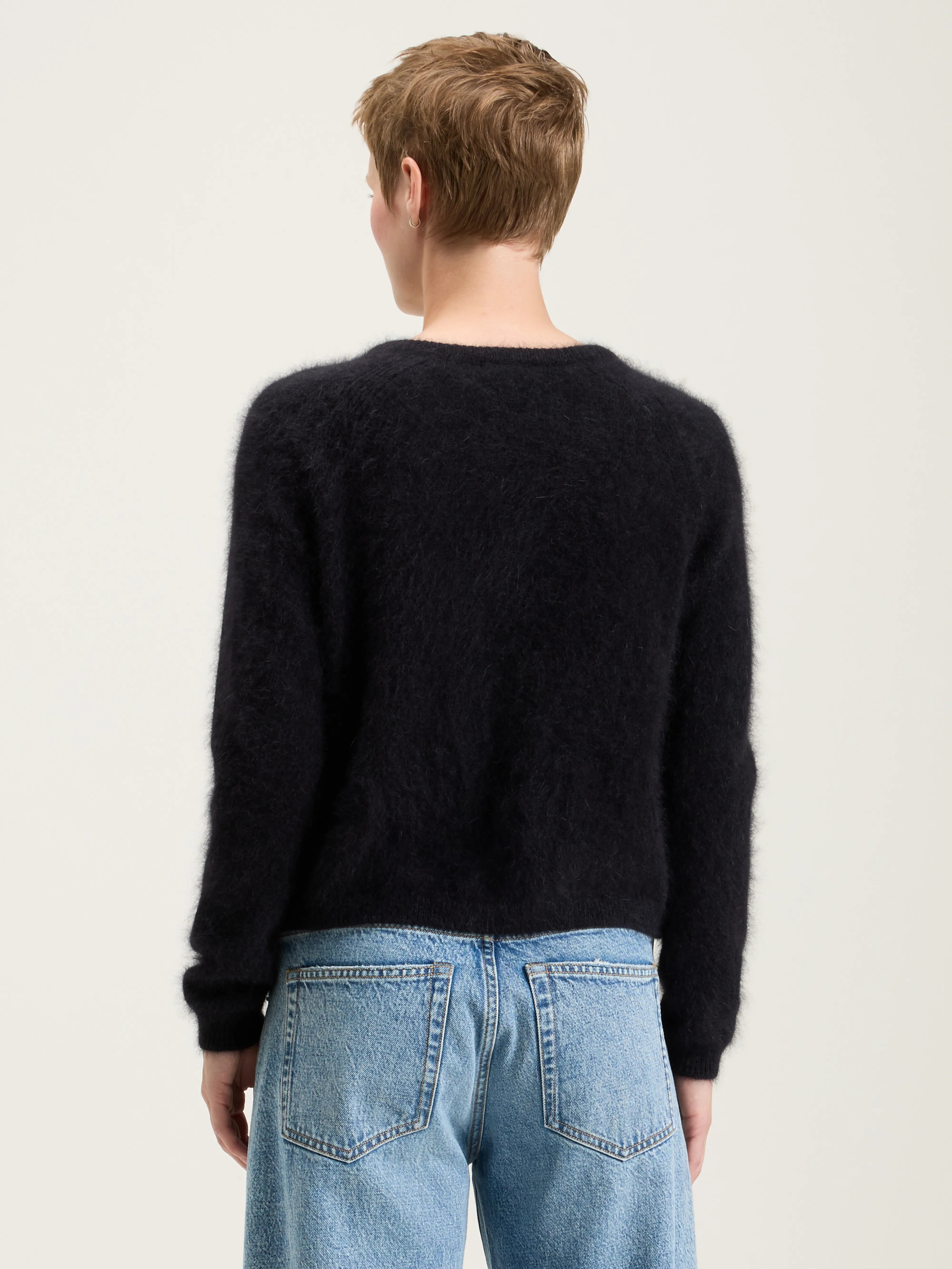 Datair Angora-blend Cardigan - Off black For Women | Bellerose