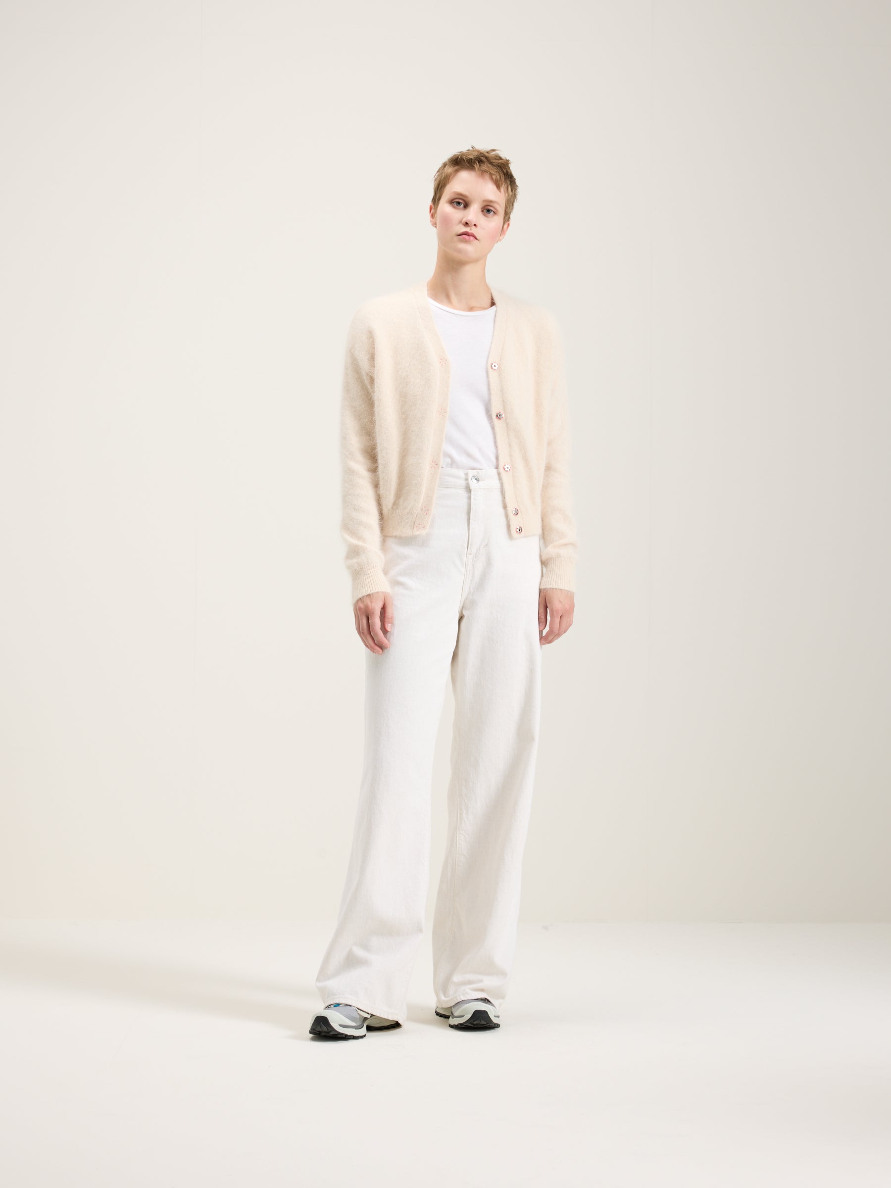 Datam Angora-blend Cardigan - Parchemin For Women | Bellerose