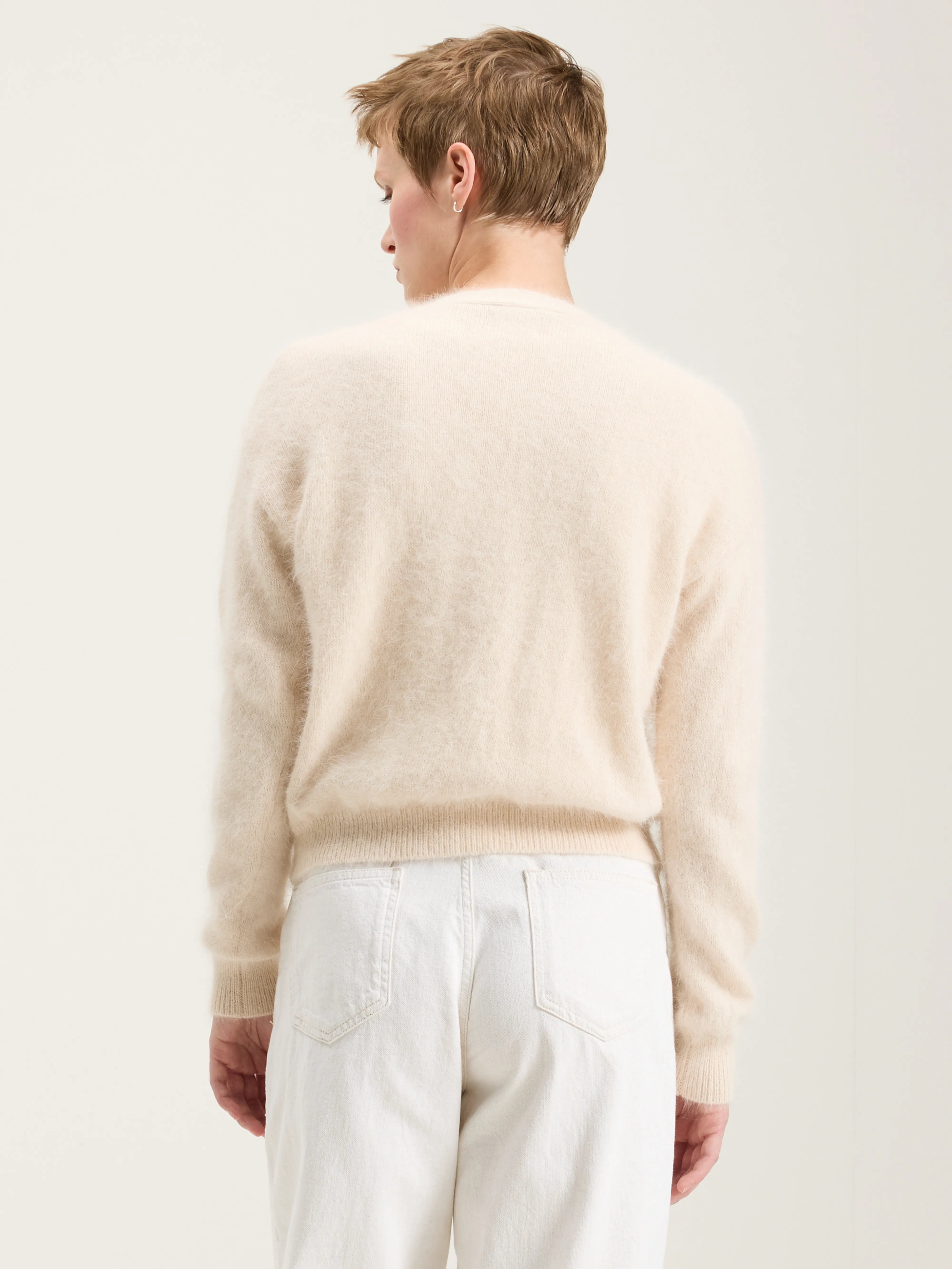 Datam angora-blend cardigan (241 / W / PARCHEMIN)