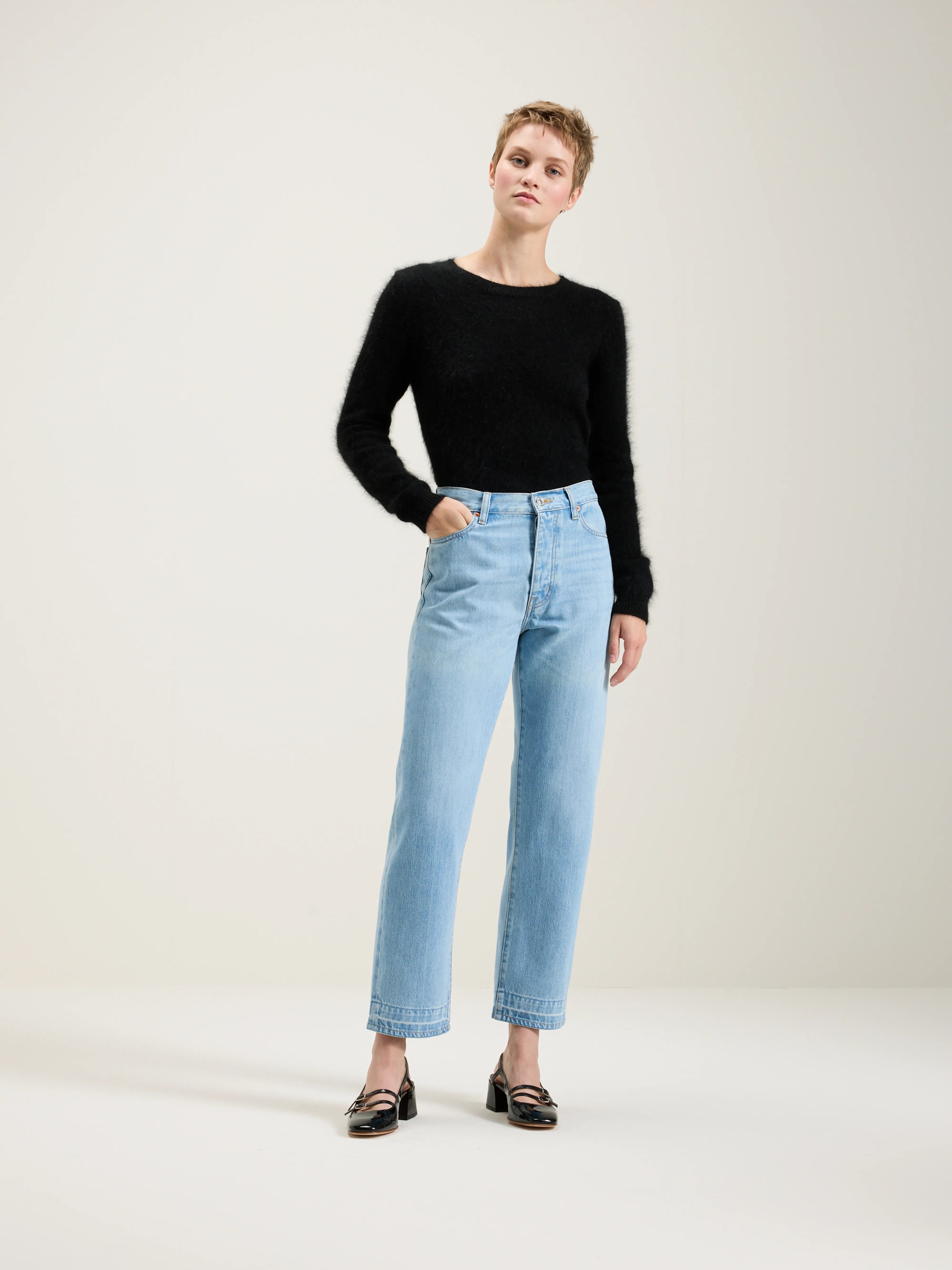 Denim N.34 Regular Jeans - Used light blue Voor Dames | Bellerose