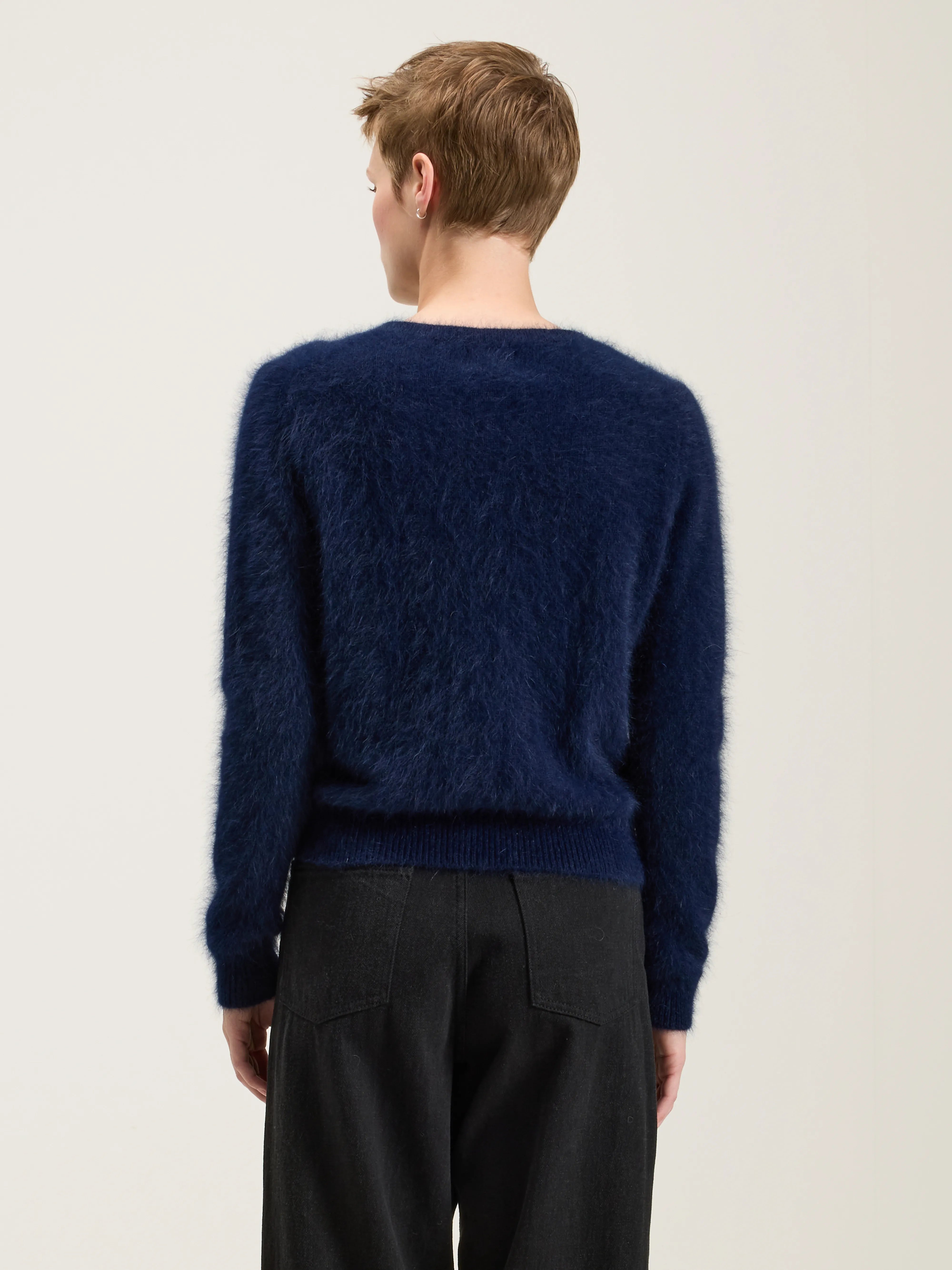 Datti Angora-blend Sweater - Navy For Women | Bellerose