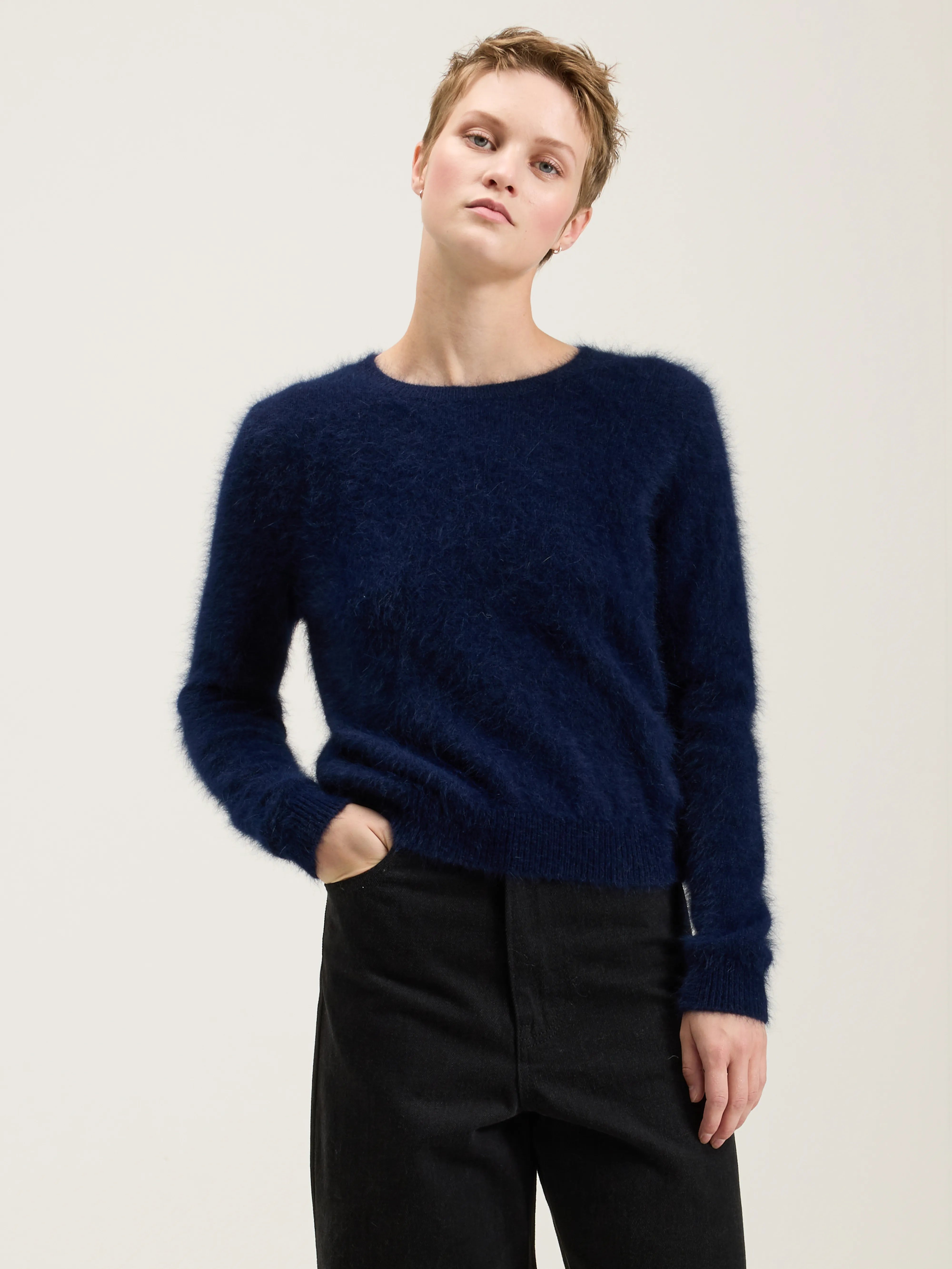 Pull En Angora Datti - Navy Pour Femme | Bellerose