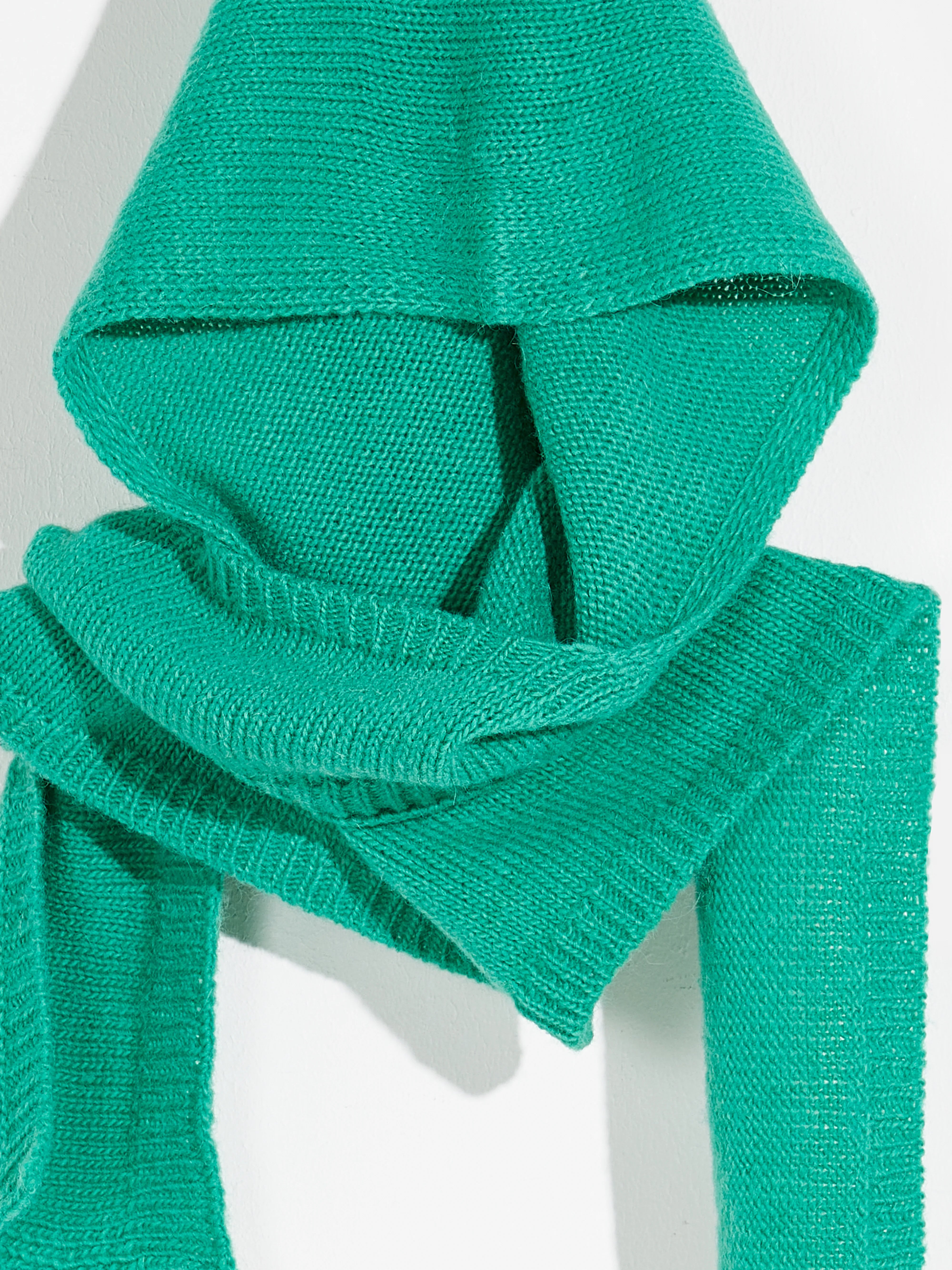 Nansy Knitted Hood - Malachite For Women | Bellerose