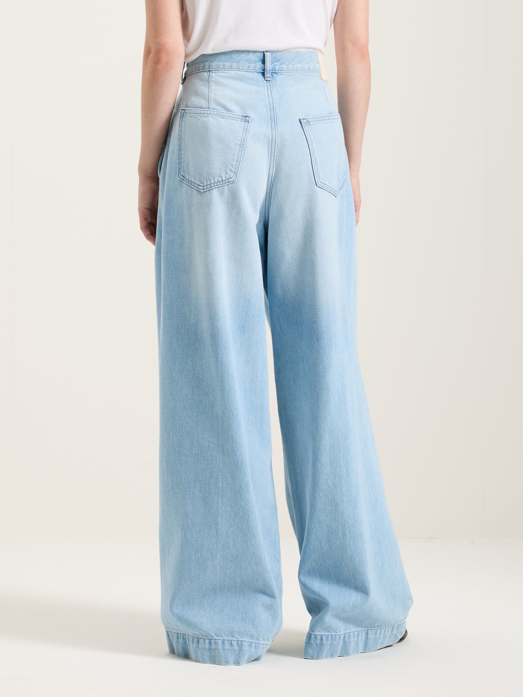 Pops Super-wide Jeans - Used light blue For Women | Bellerose