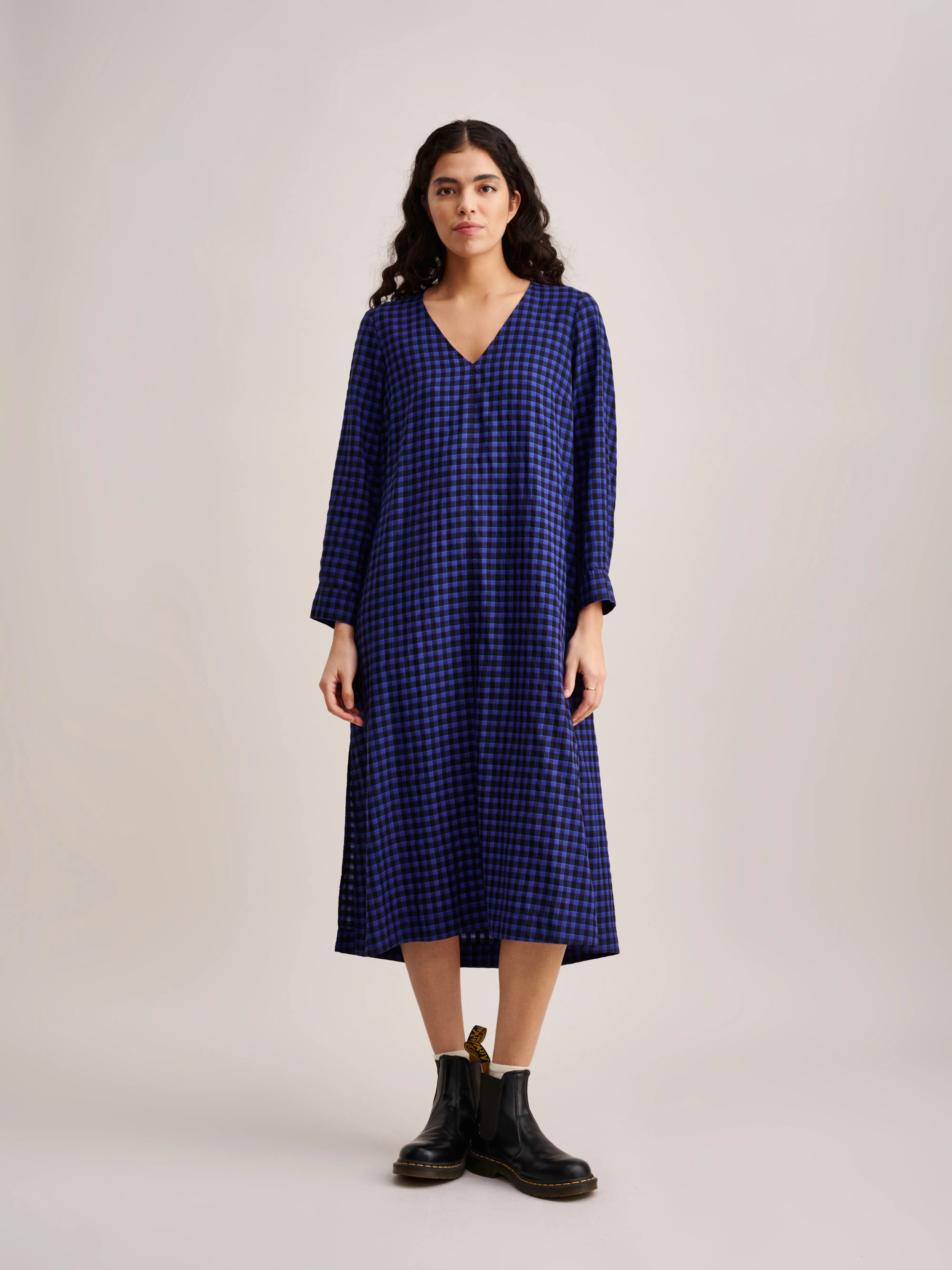 Robe Augusta - Black / Blueberry Pour Femme | Bellerose