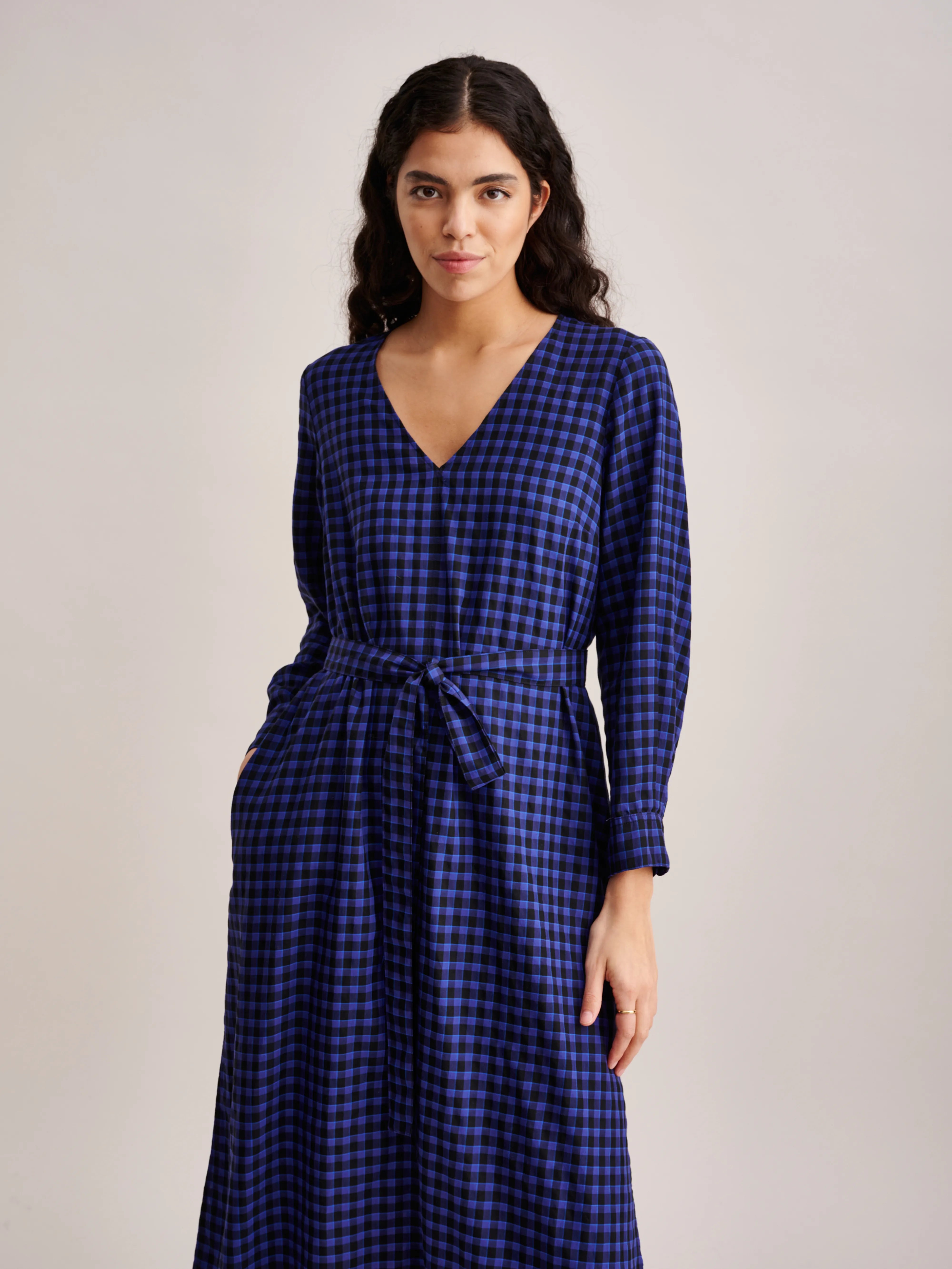 Robe Augusta - Black / Blueberry Pour Femme | Bellerose