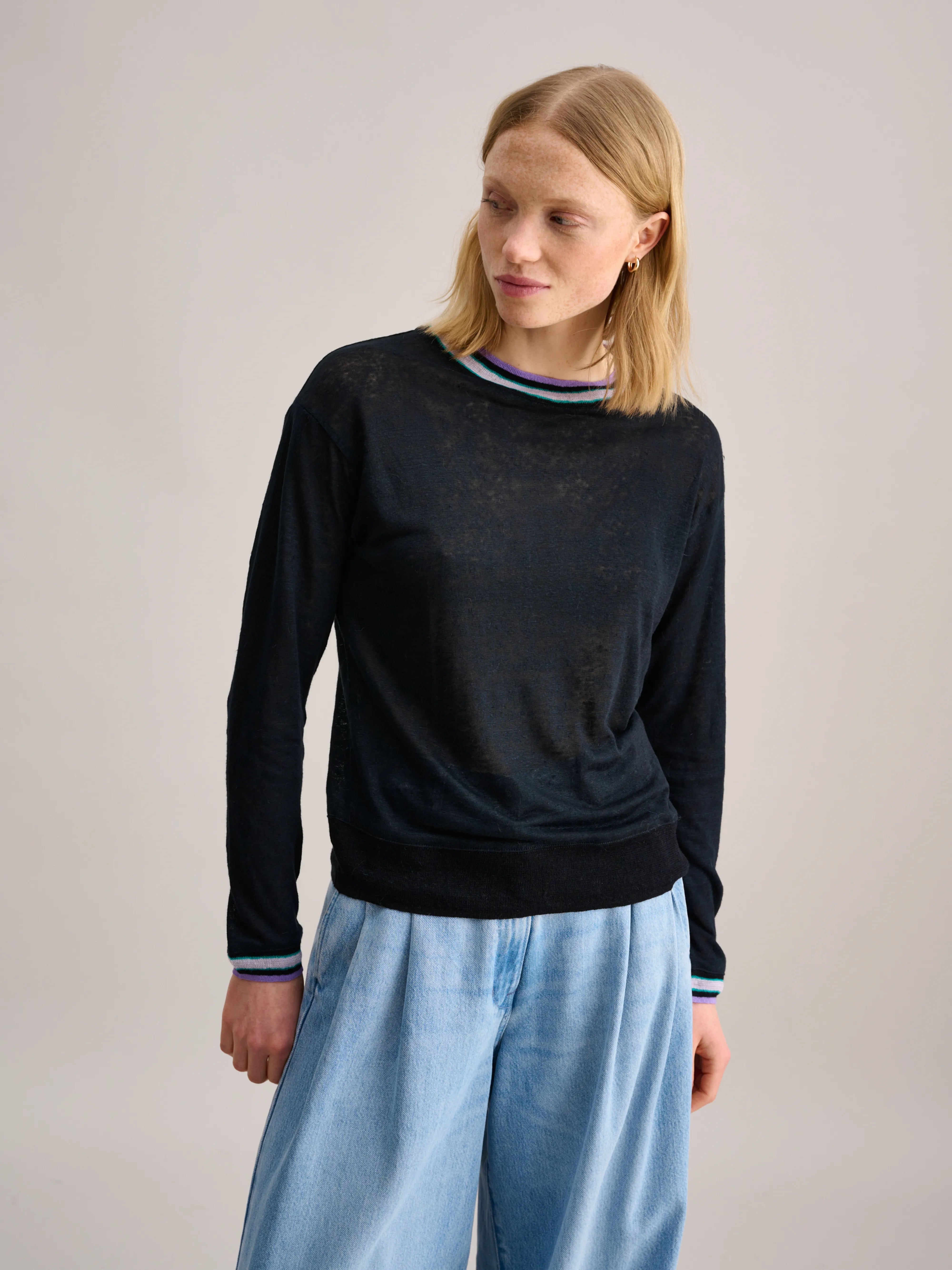 Senia T-shirt - Black beauty Voor Dames | Bellerose