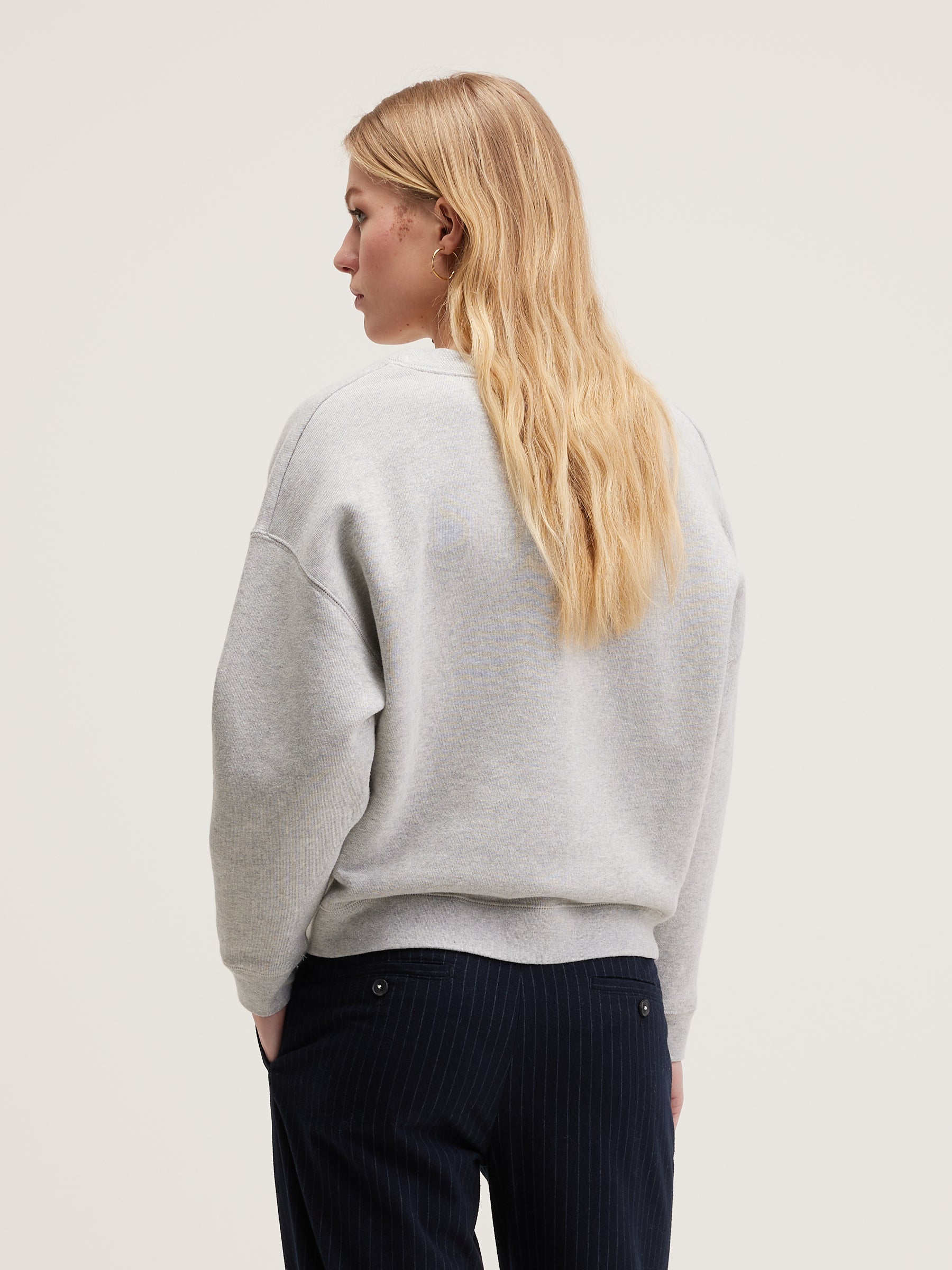 Fellow V-neck Sweatshirt - Heather grey For Women | Bellerose