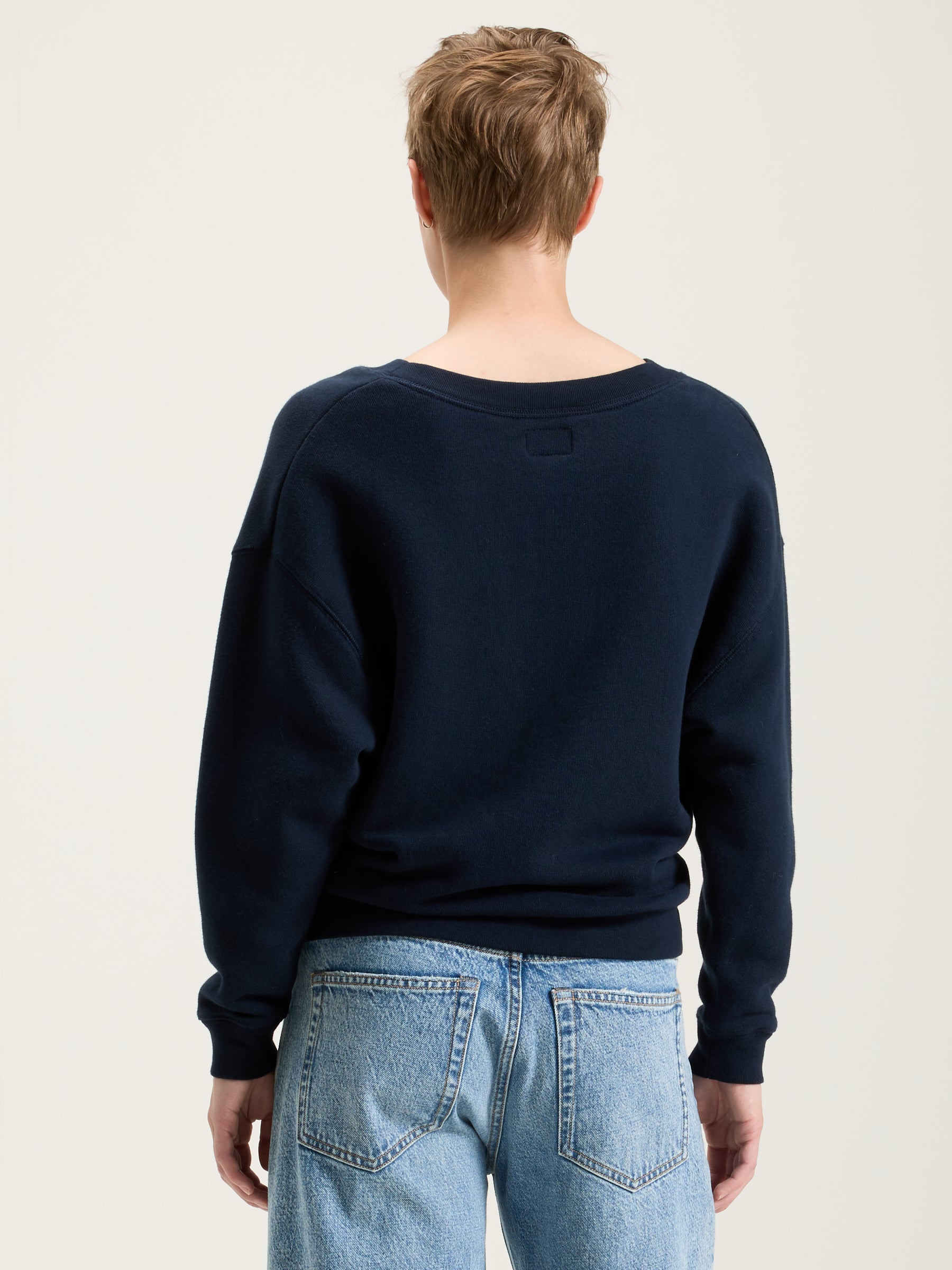 Fellow V-hals Sweatshirt - Navy Voor Dames | Bellerose