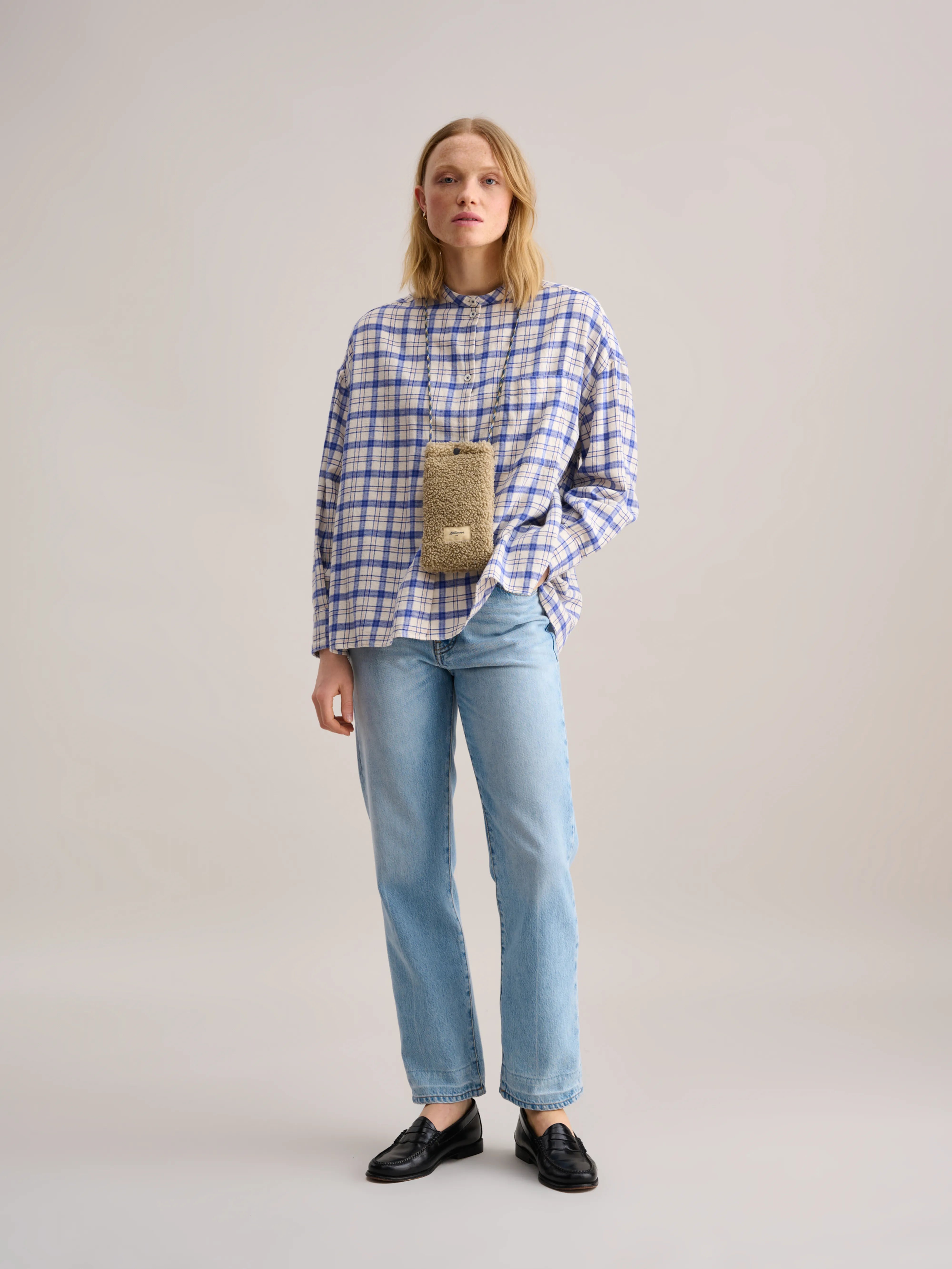 Gorky Shirt - Ecru / Lazuli For Women | Bellerose