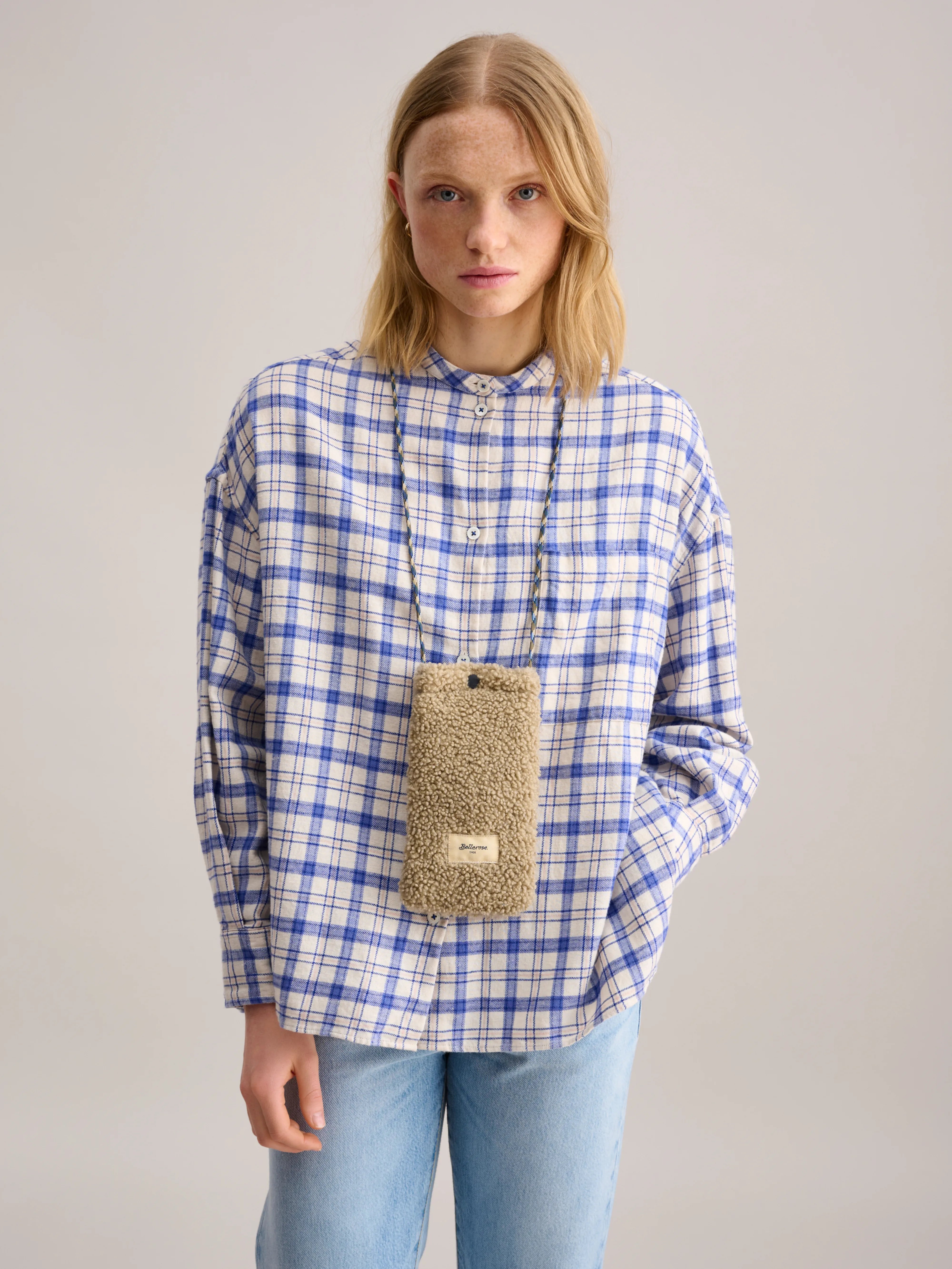 Gorky Shirt - Ecru / Lazuli For Women | Bellerose