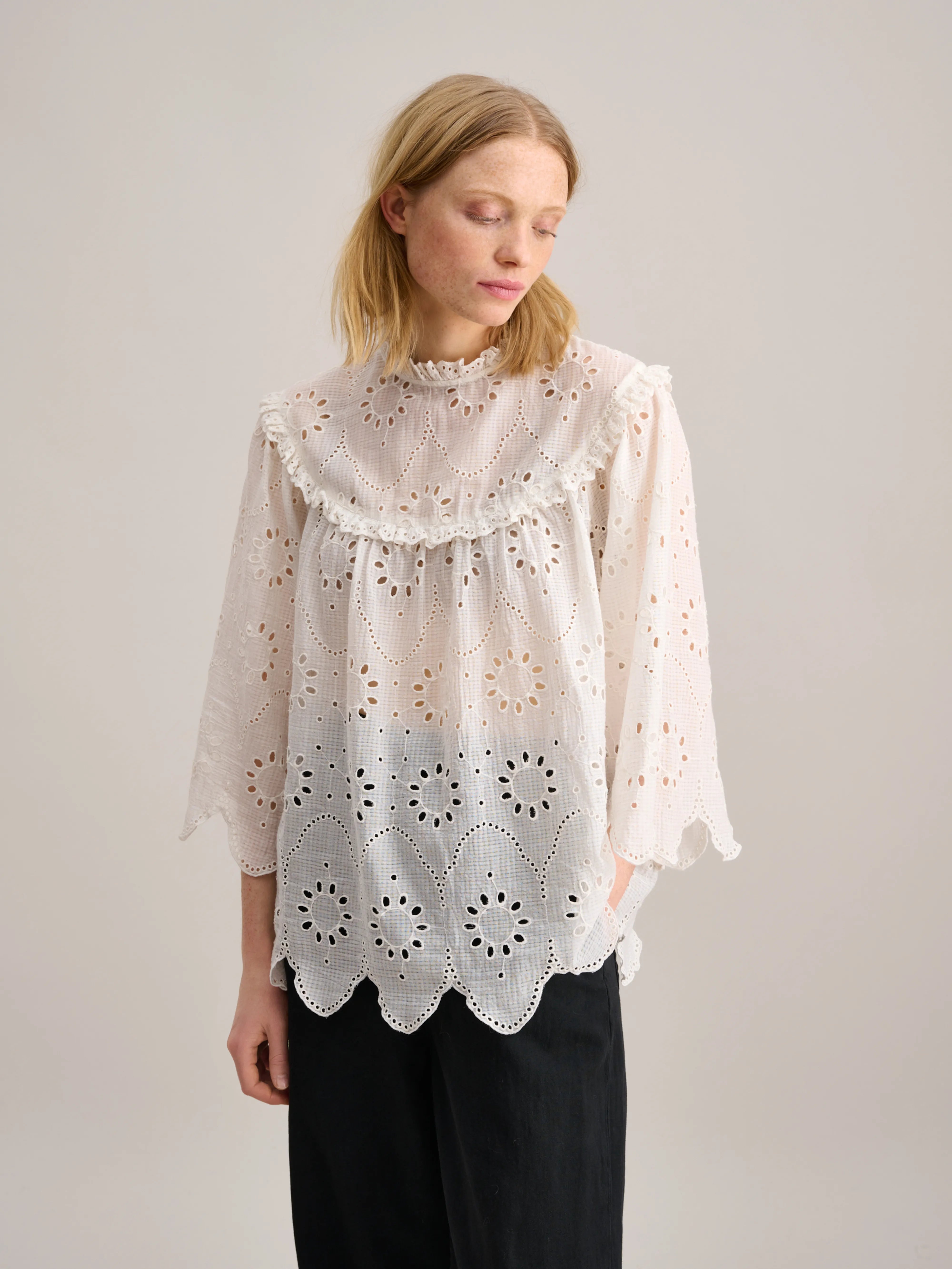 Calais Blouse - Natural Voor Dames | Bellerose