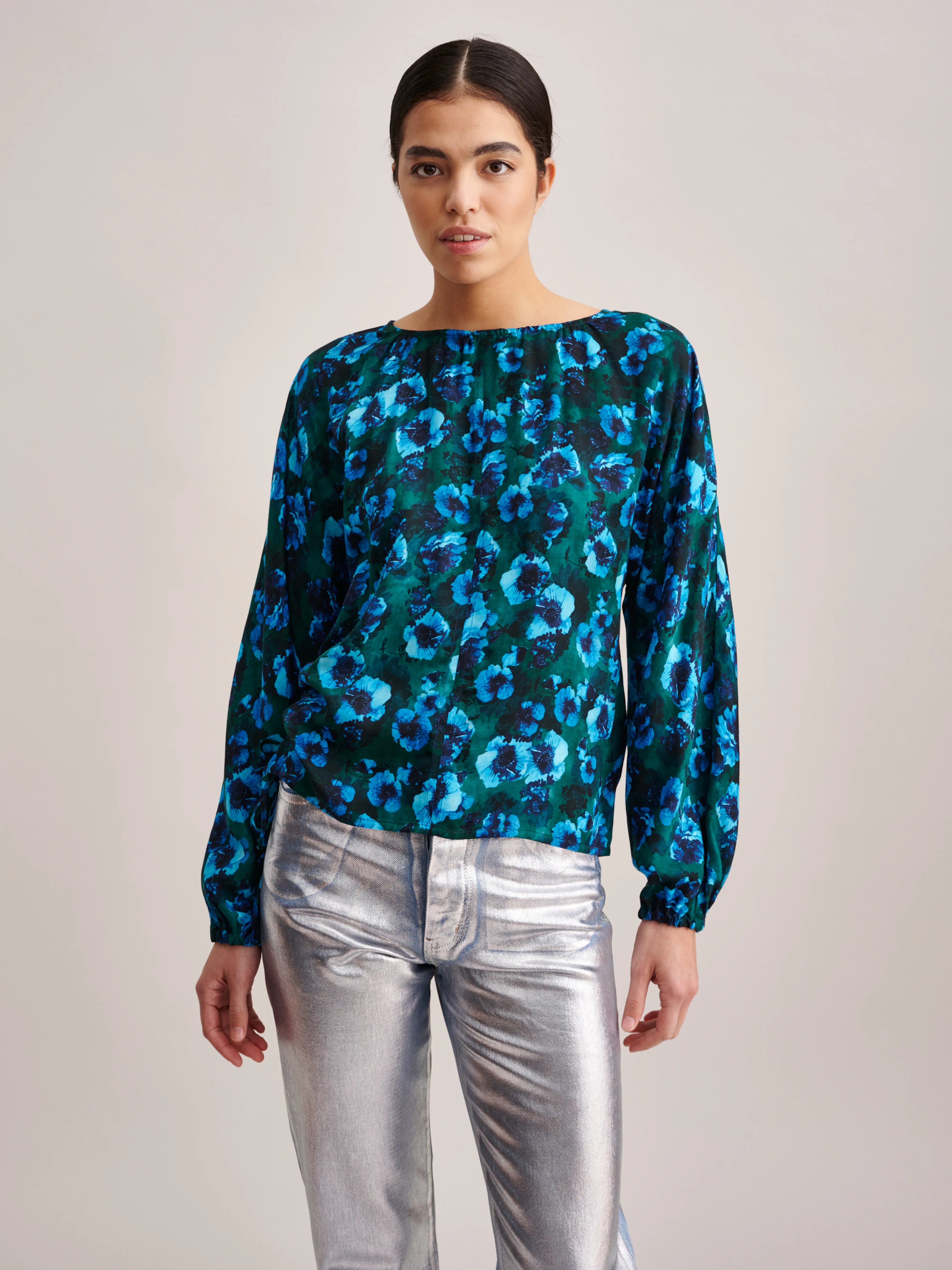 Aida Blouse - Emerald / Turquoise For Women | Bellerose