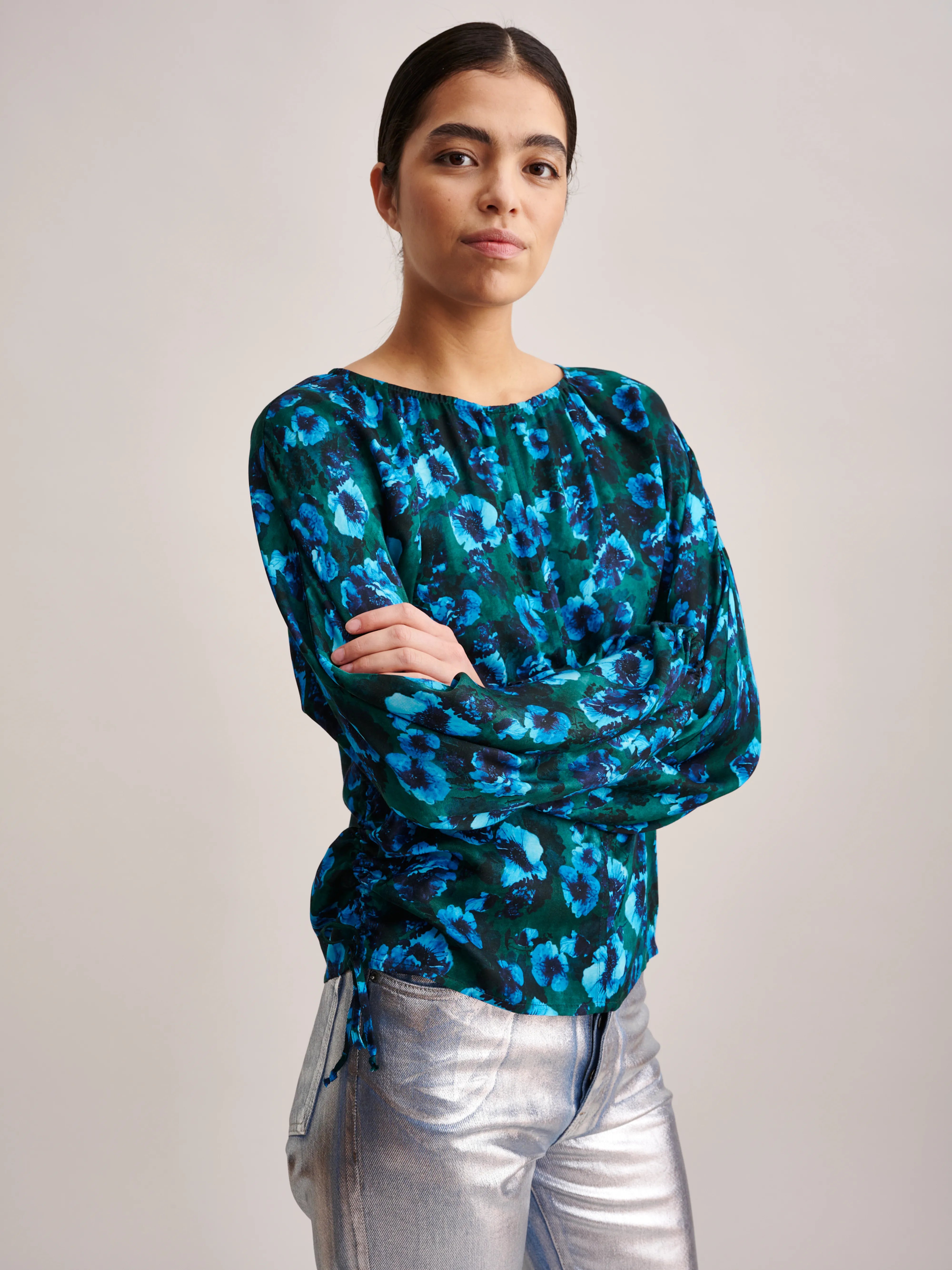 Aida Blouse - Emerald / Turquoise For Women | Bellerose