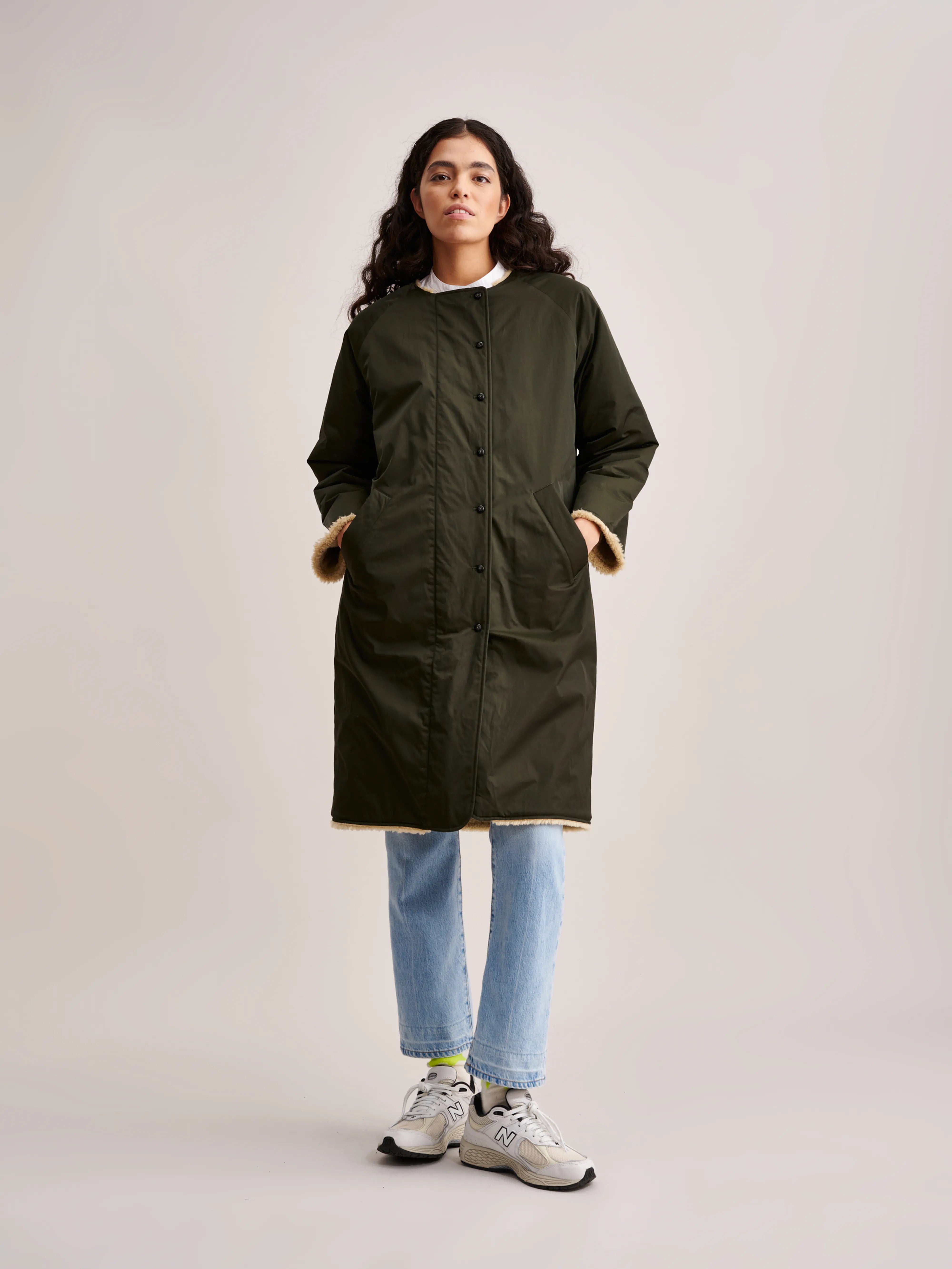 Hanky Coat - Dark olive For Women | Bellerose