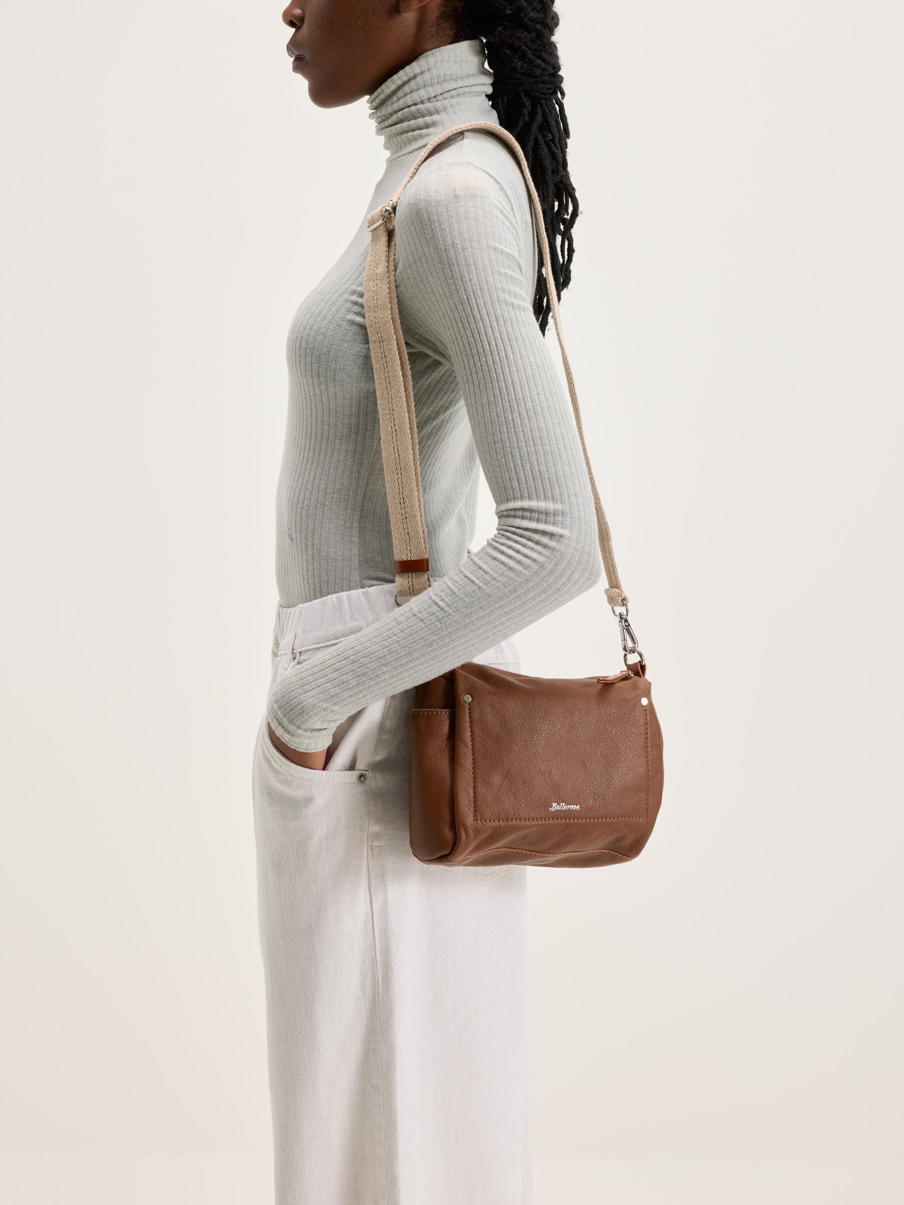 Sac Souple Soblan - Cognac Pour Femme | Bellerose